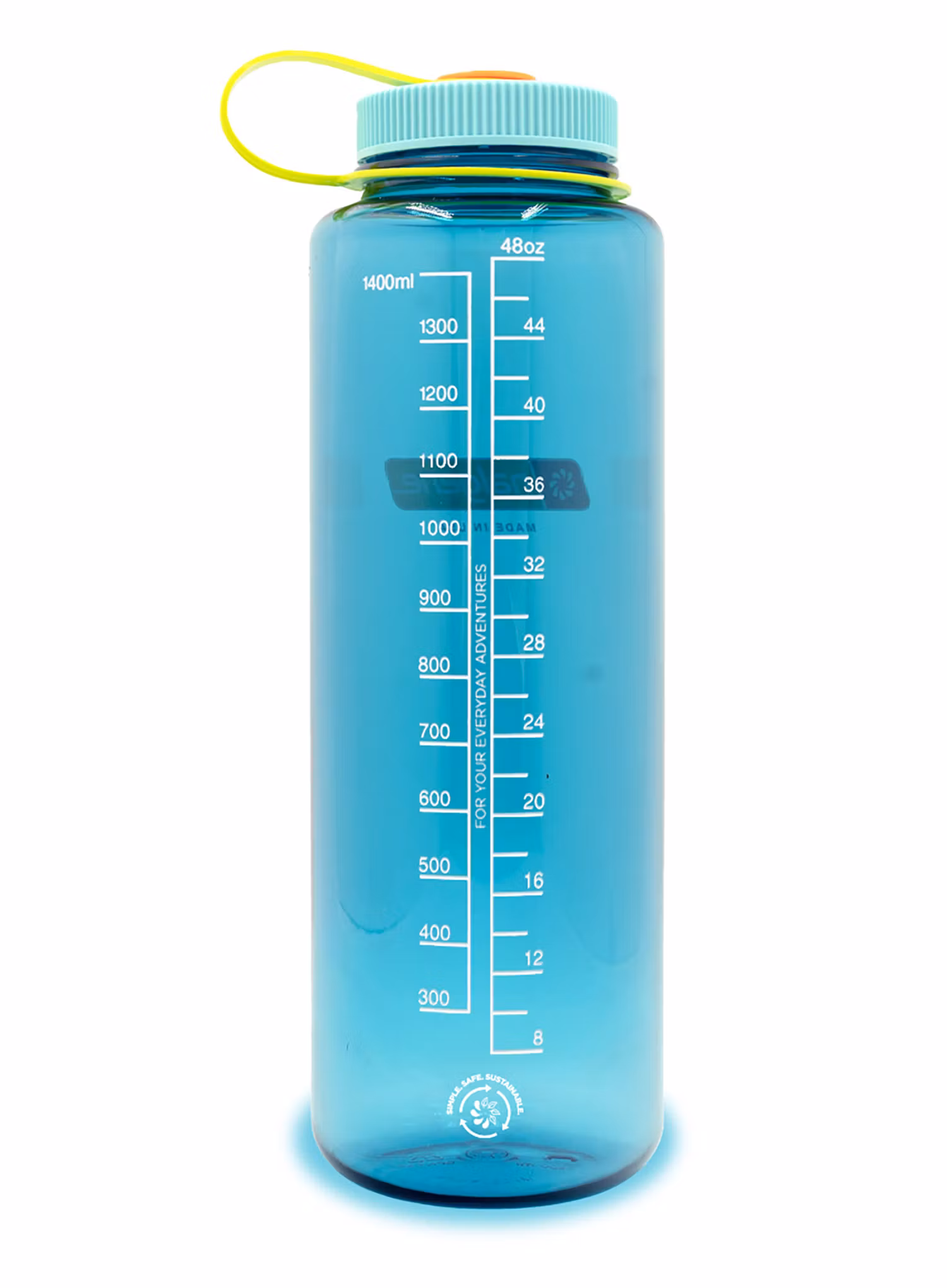 Steklenica za vodo Nalgene Silo Sustain Wide Mouth 48 oz (1420 ml) - cerulean