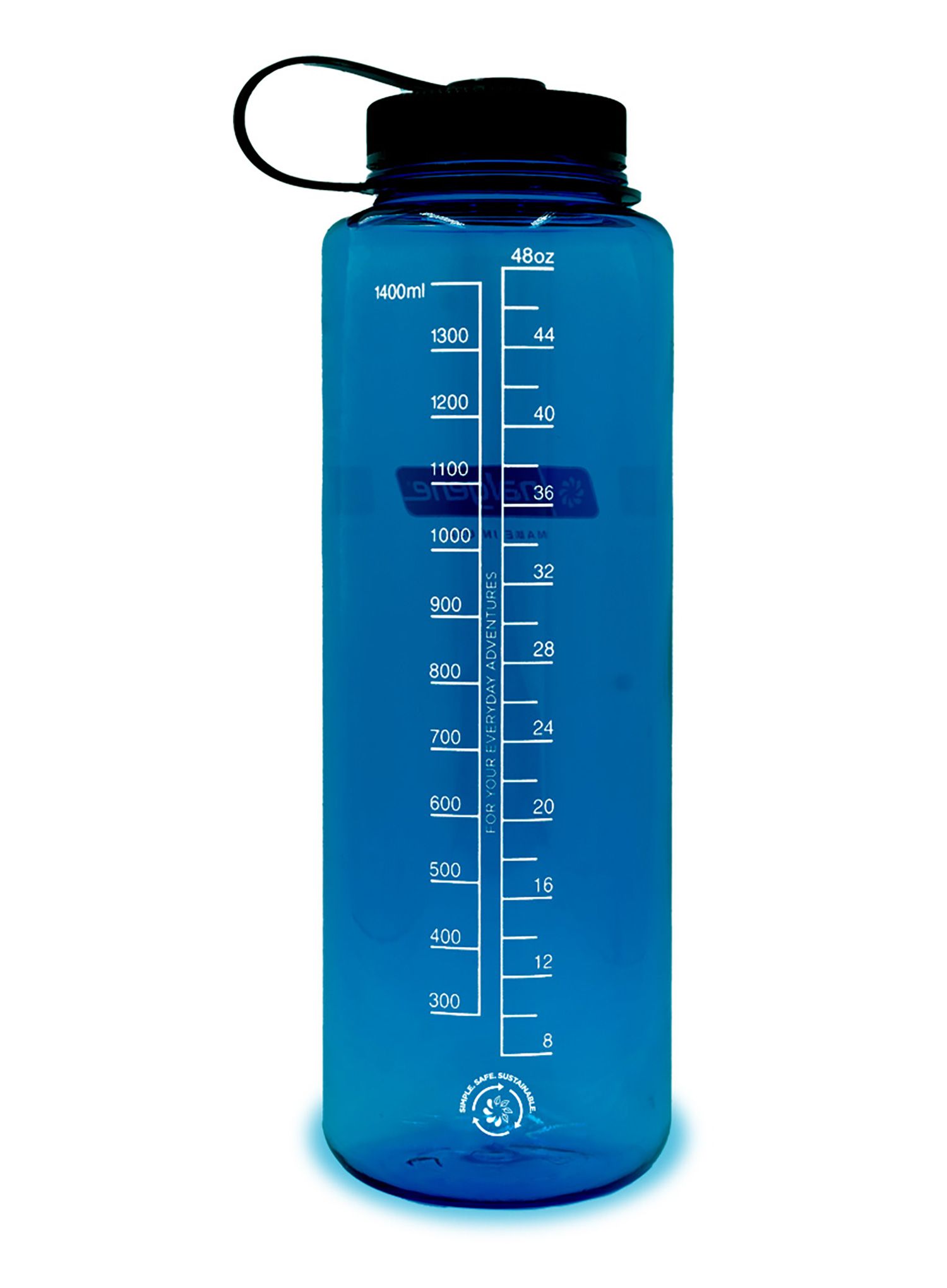Steklenica Nalgene Silo Sustain Wide Mouth 48 oz (1420 ml) - blue/black