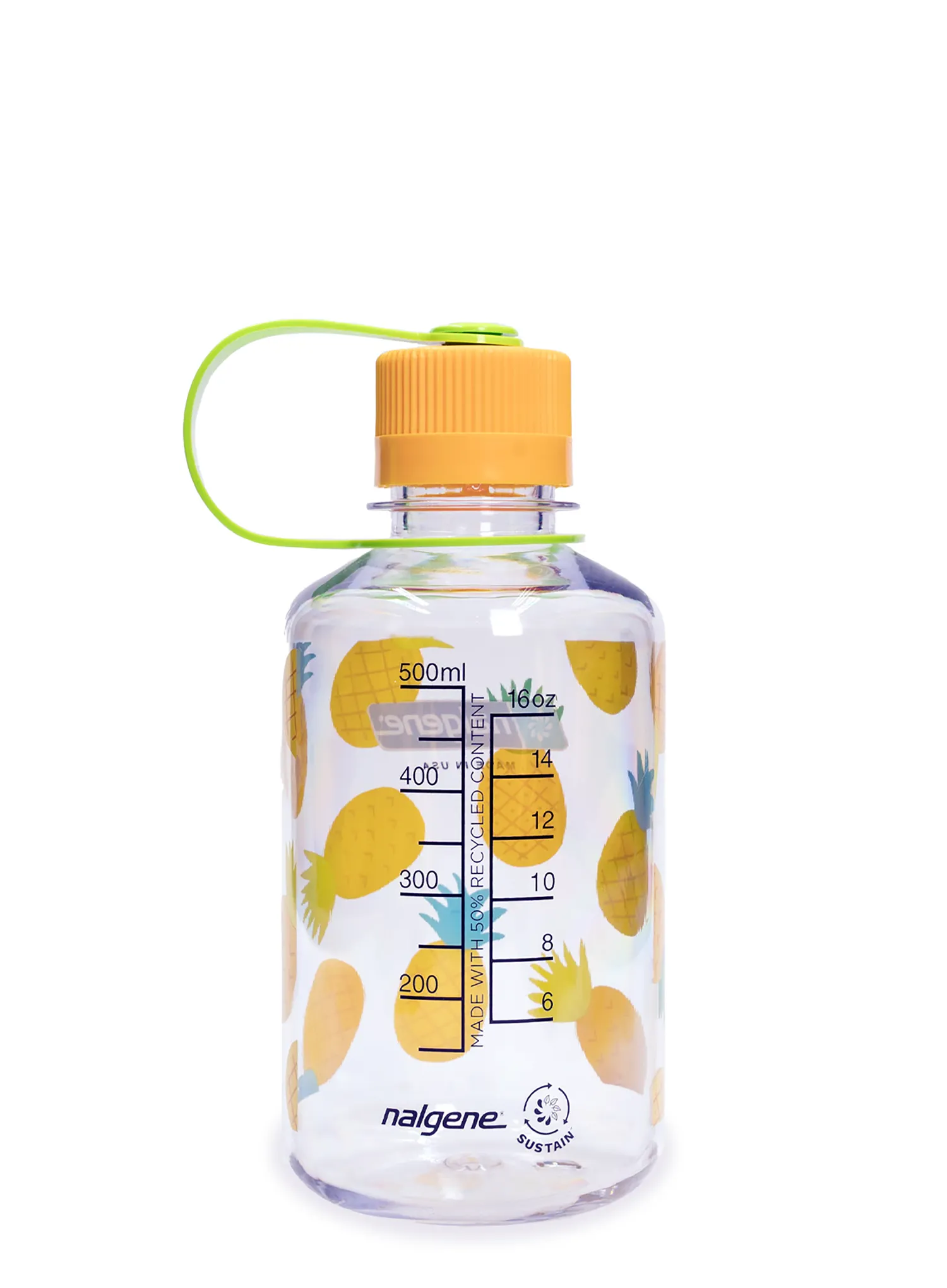 Steklenica Nalgene Sustain Narrow Mouth Fruit Print 16 oz (473 ml) - pineapples