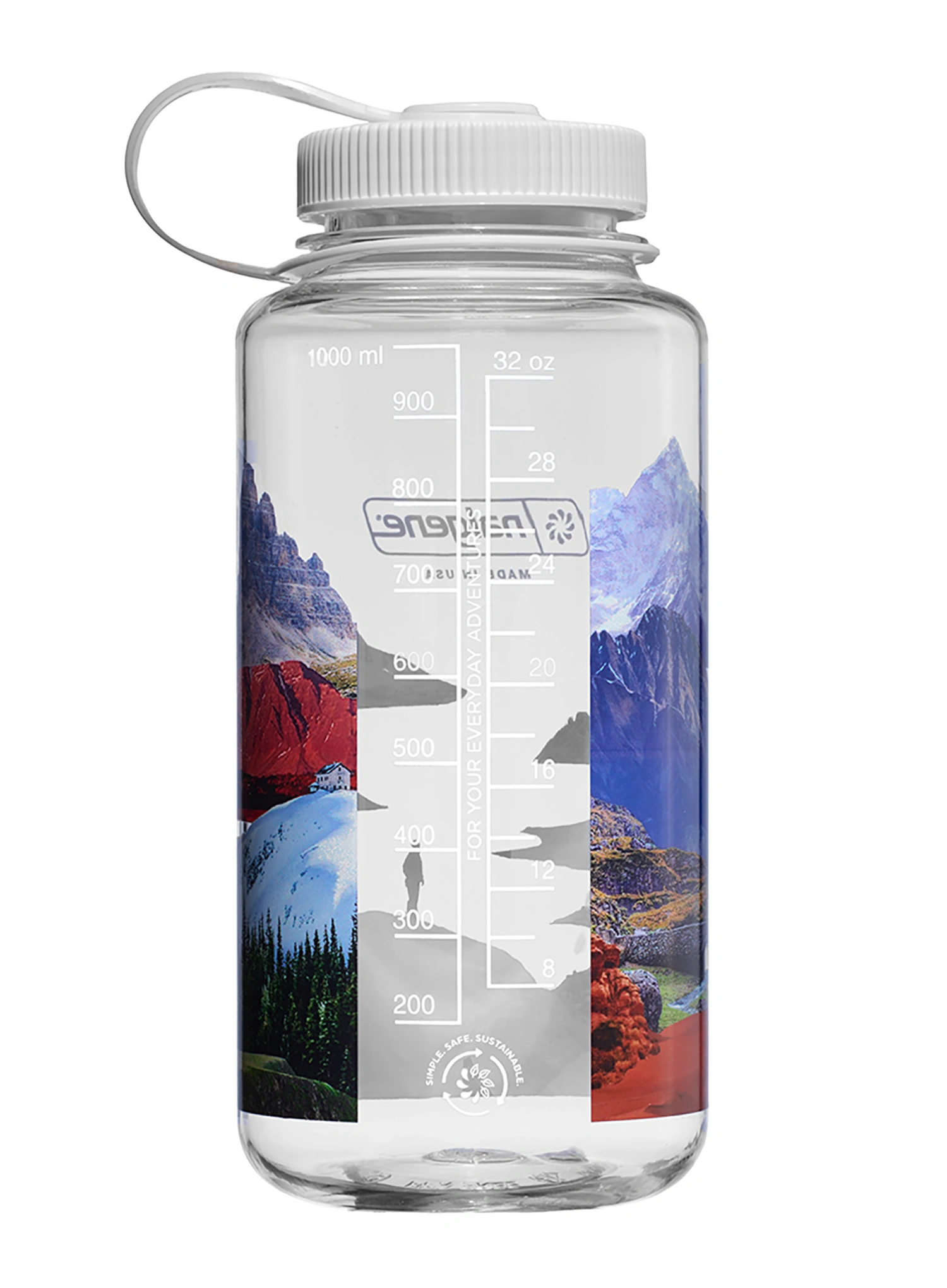 Steklenica Nalgene Sustain Wide Mouth 32 oz (946 ml) - mixed landscapes
