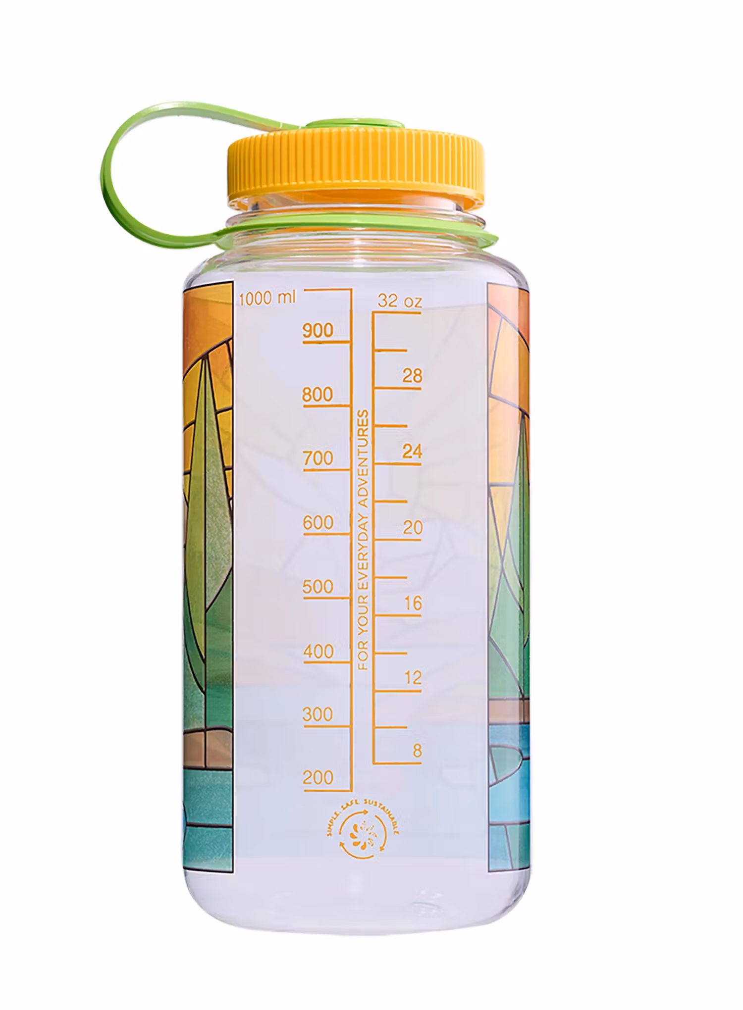 Steklenica Nalgene Wide Mouth 32 oz (946 ml) - clear stained glass river