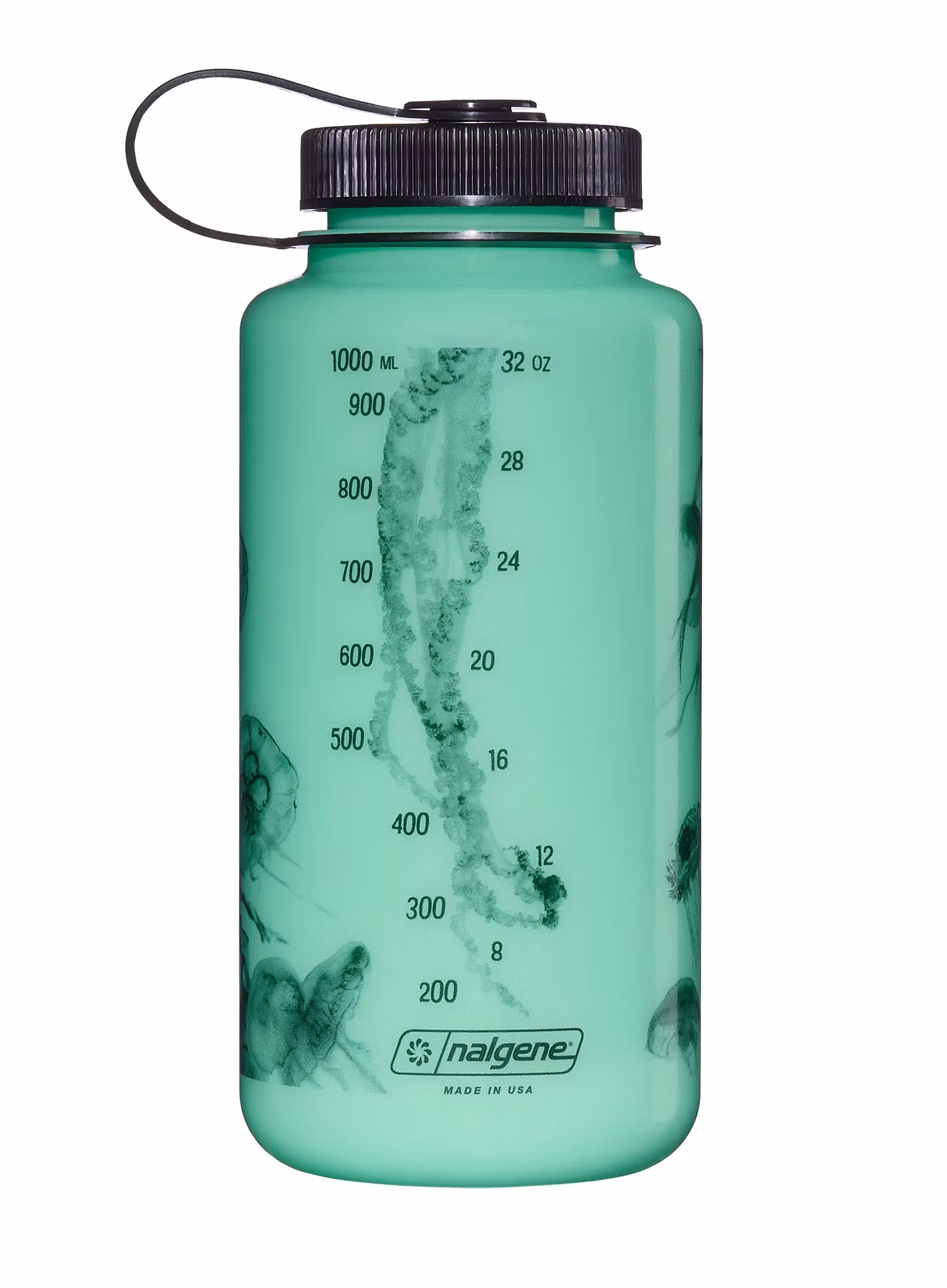 Steklenica Nalgene Wide Mouth 32 oz (946 ml) - w/black jellyfish