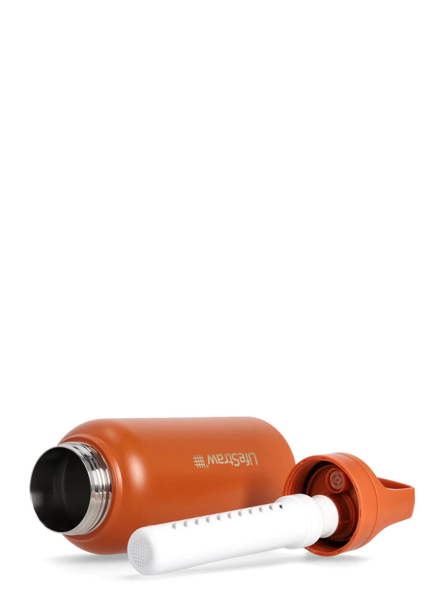 Steklenica za vodo s filtrom Lifestraw Go 2.0 Stainless Steel Water Filter 1 L - kyoto orange