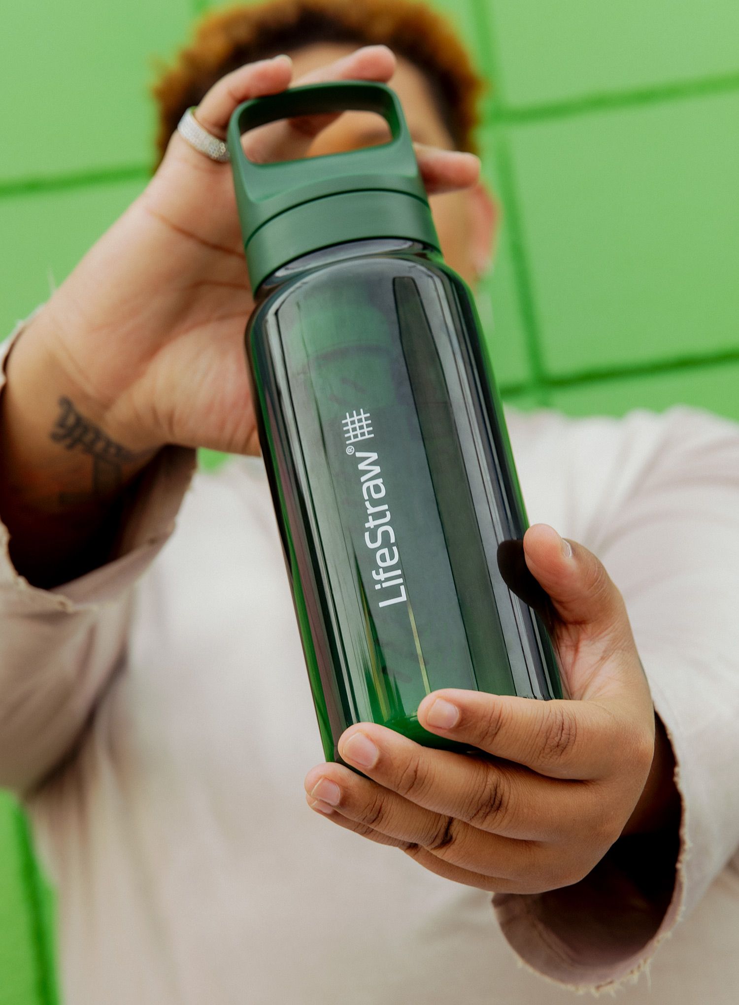 Steklenica za vodo s filtrom Lifestraw Go 2.0 Water Filter 1L - terrace green