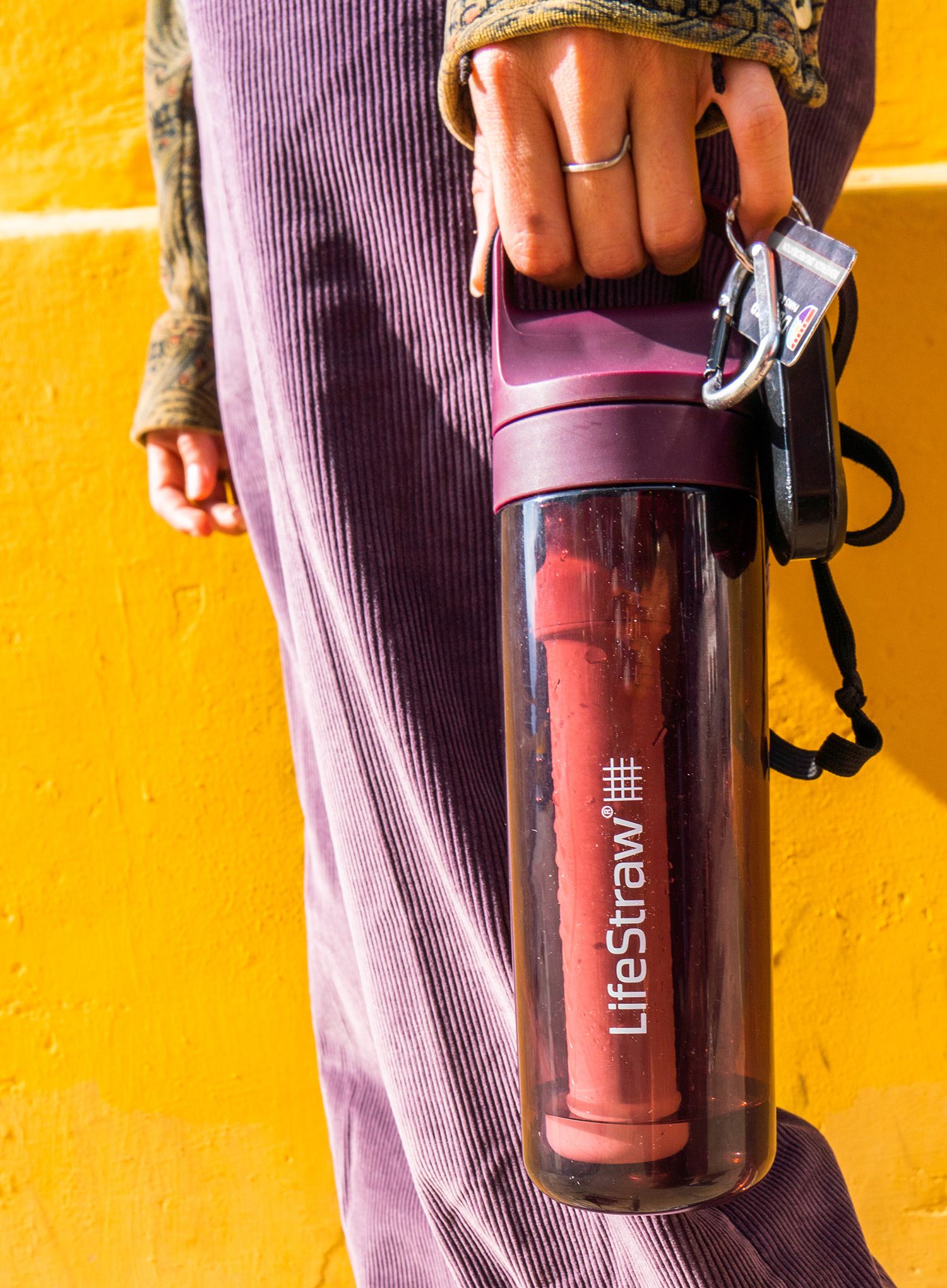 Steklenica za vodo s filtrom Lifestraw Go 2.0 Water Filter 22 oz (650 ml) - merlot me away