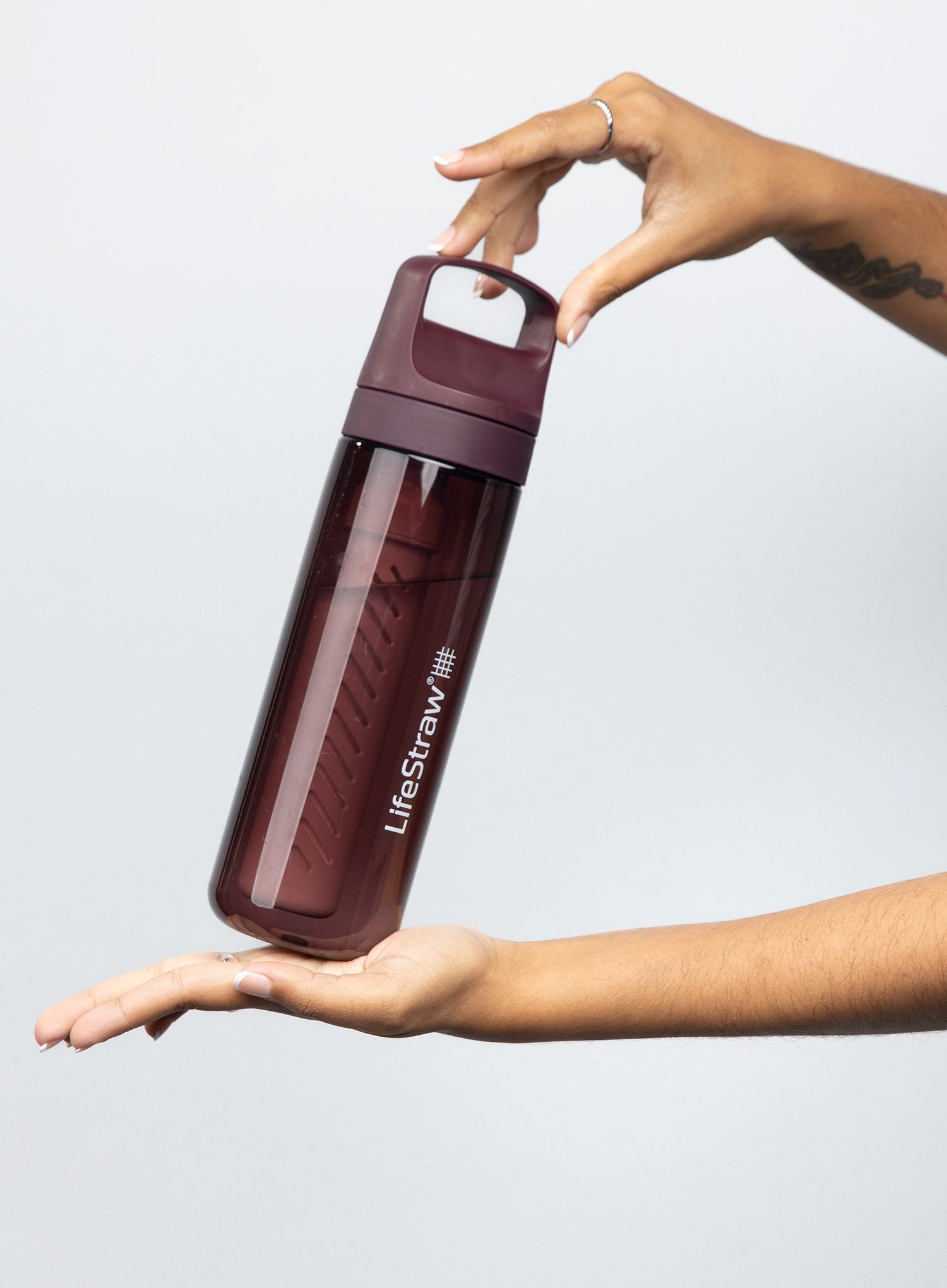 Steklenica za vodo s filtrom Lifestraw Go 2.0 Water Filter 22 oz (650 ml) - merlot me away
