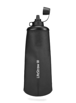 Steklenica za vodo s filtrom LifeStraw Peak Series Flex Squeeze Bottle 1L - dark grey