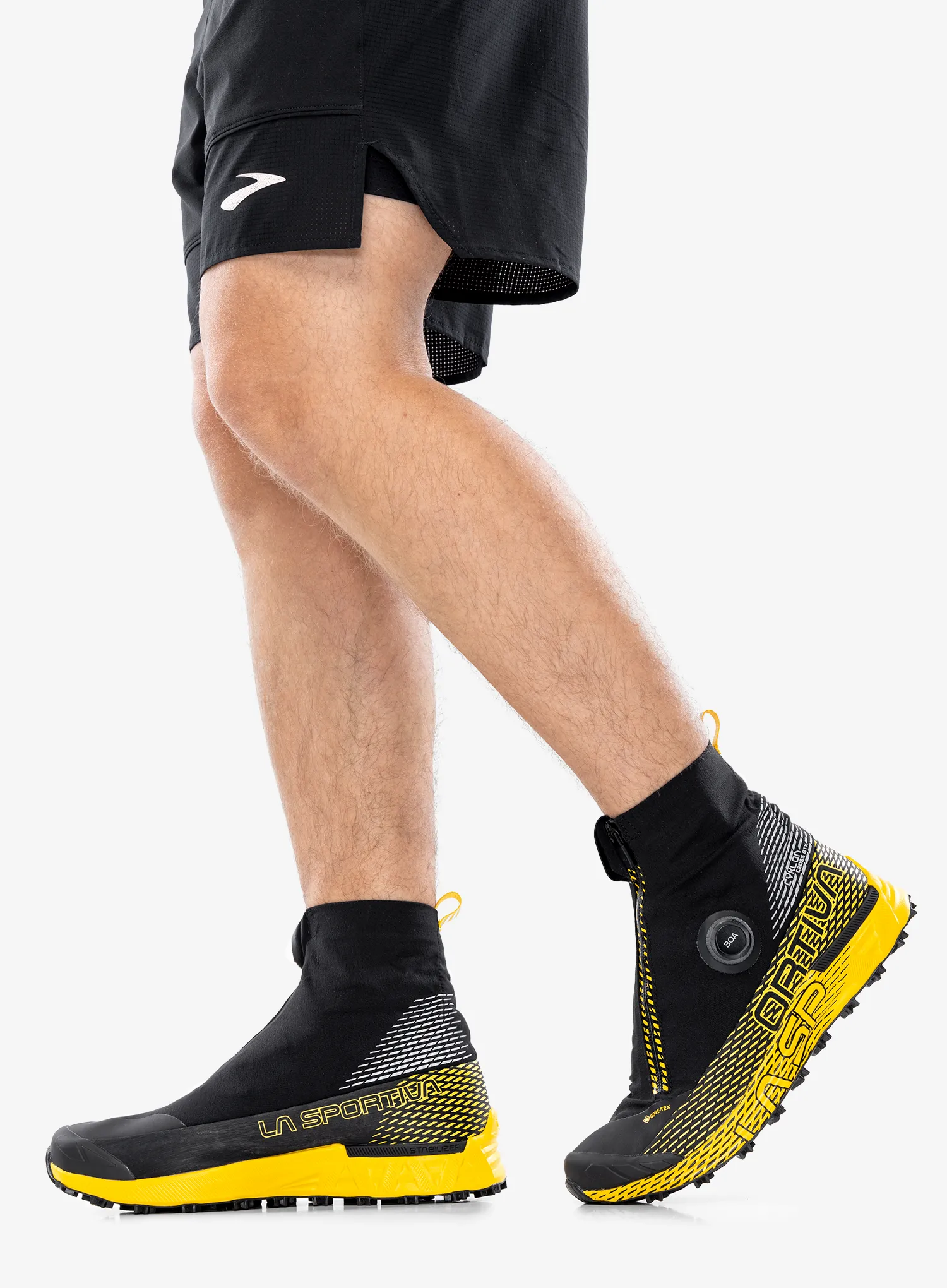Moški tekaški čevlji La Sportiva Cyklon Cross Gtx - black/yellow