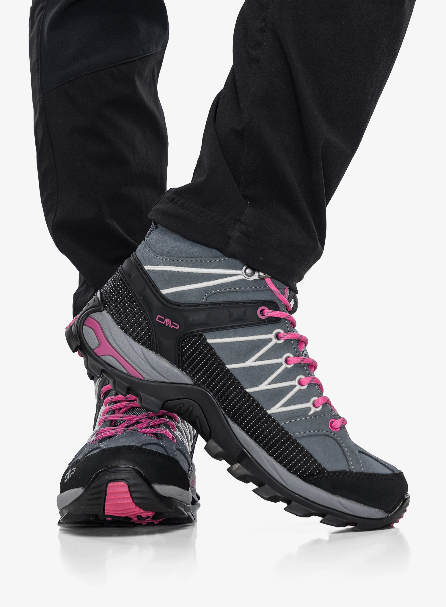 Ženski čevlji CMP Rigel Mid WP - grey/fuxia/ice