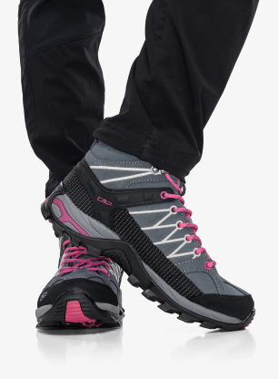 Ženski čevlji CMP Rigel Mid WP - grey/fuxia/ice