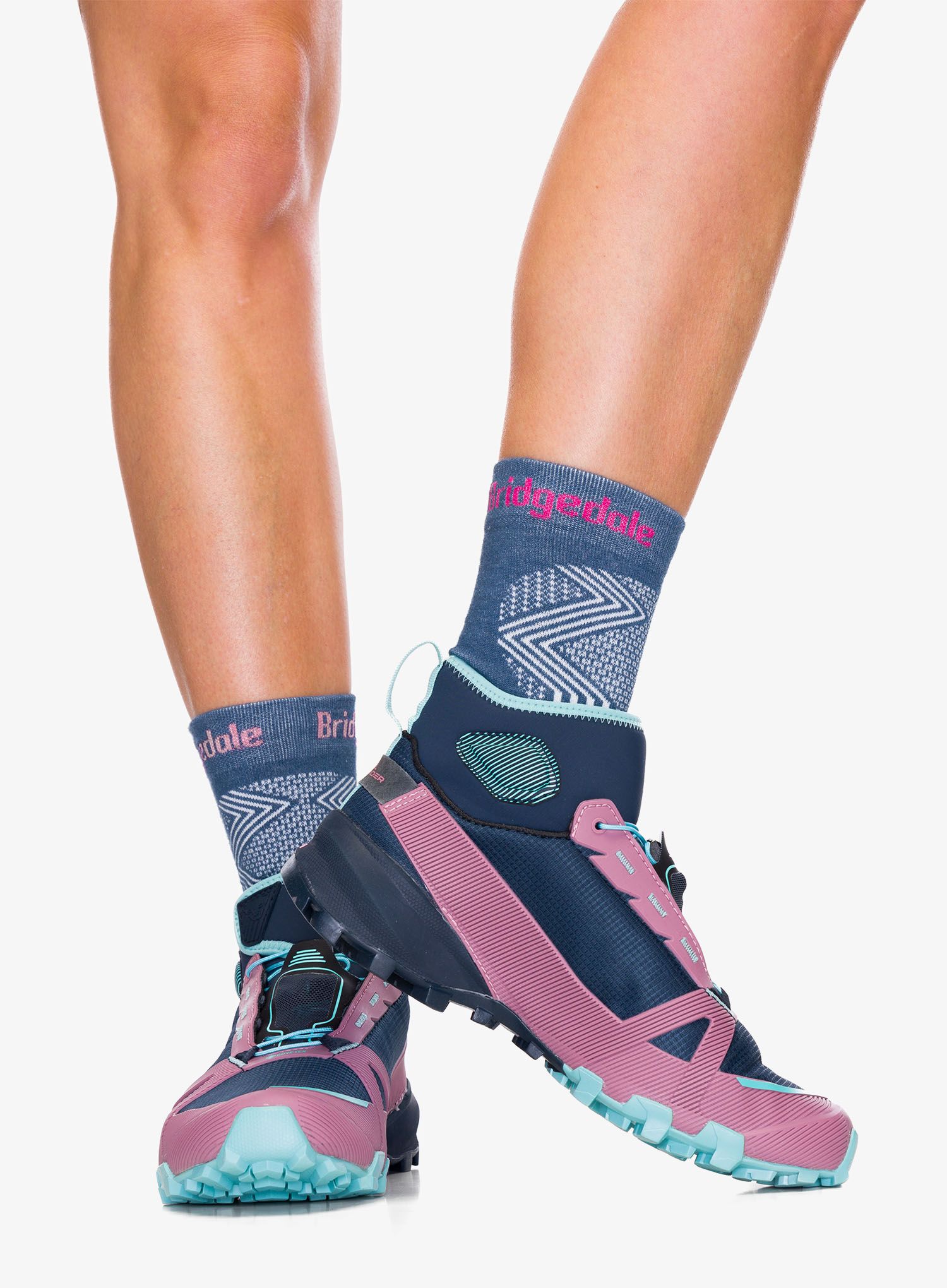 Ženski pristopni čevlji Dynafit Traverse Mid GTX - blueberry/mokarosa