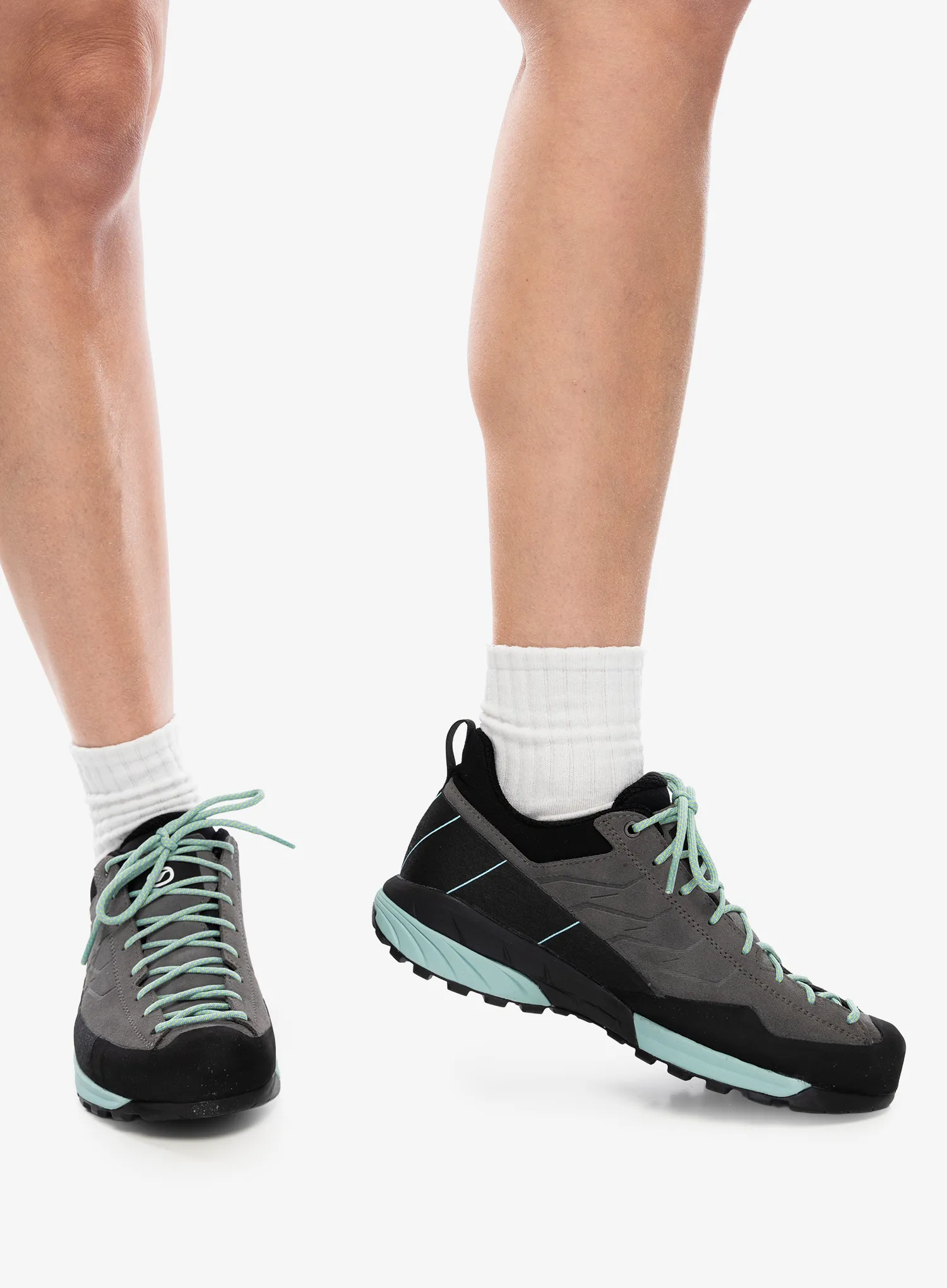 Ženski pristopni čevlji Scarpa Mescalito GTX - midgray/aqua