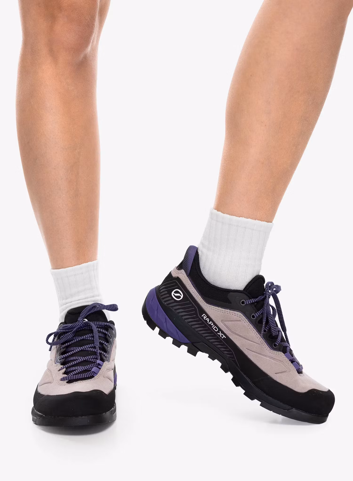 Ženski pristopni čevlji Scarpa Rapid XT - lavender gray/ dark purple