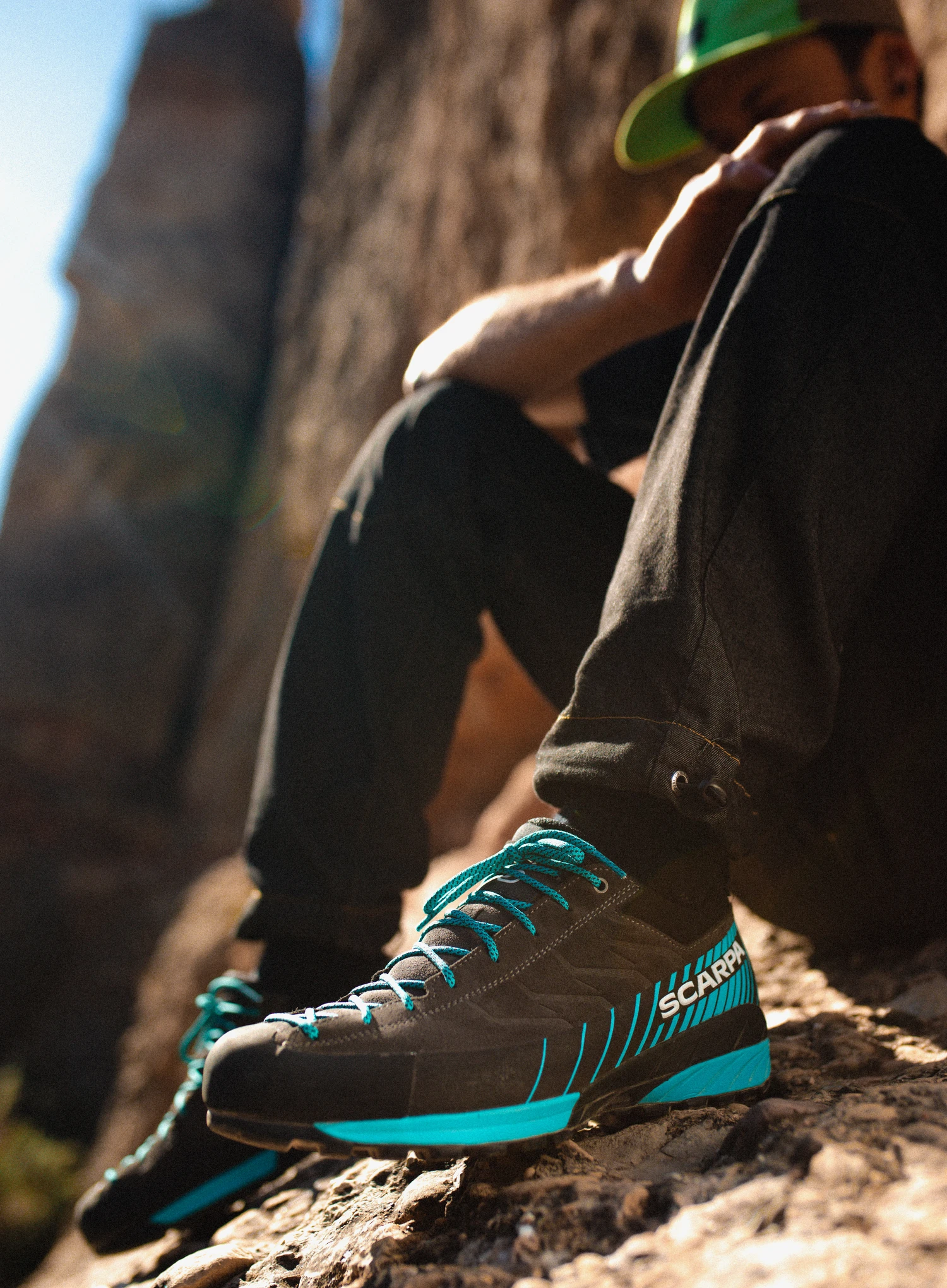 Pristopni čevlji Scarpa Mescalito GTX - shark/azure