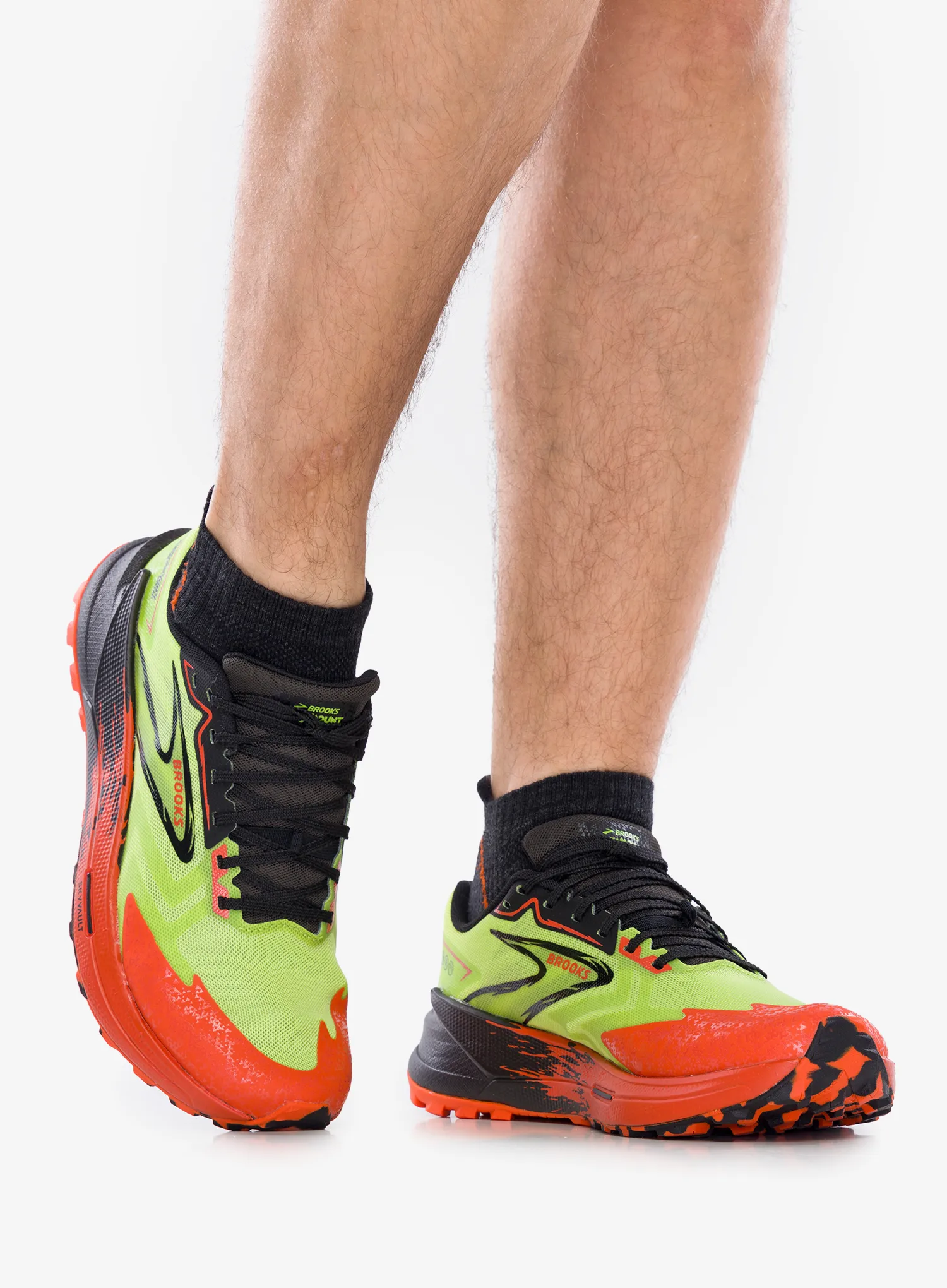 Trail tekaški čevlji Brooks Catamount 3 - acid lime/cherry tomato/black