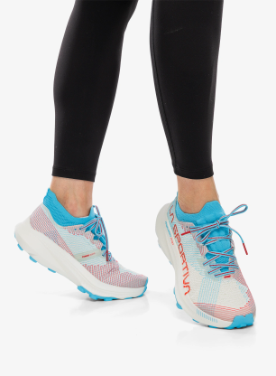 Ženski tekaški čevlji La Sportiva Prodigio Pro - white/malibu blue