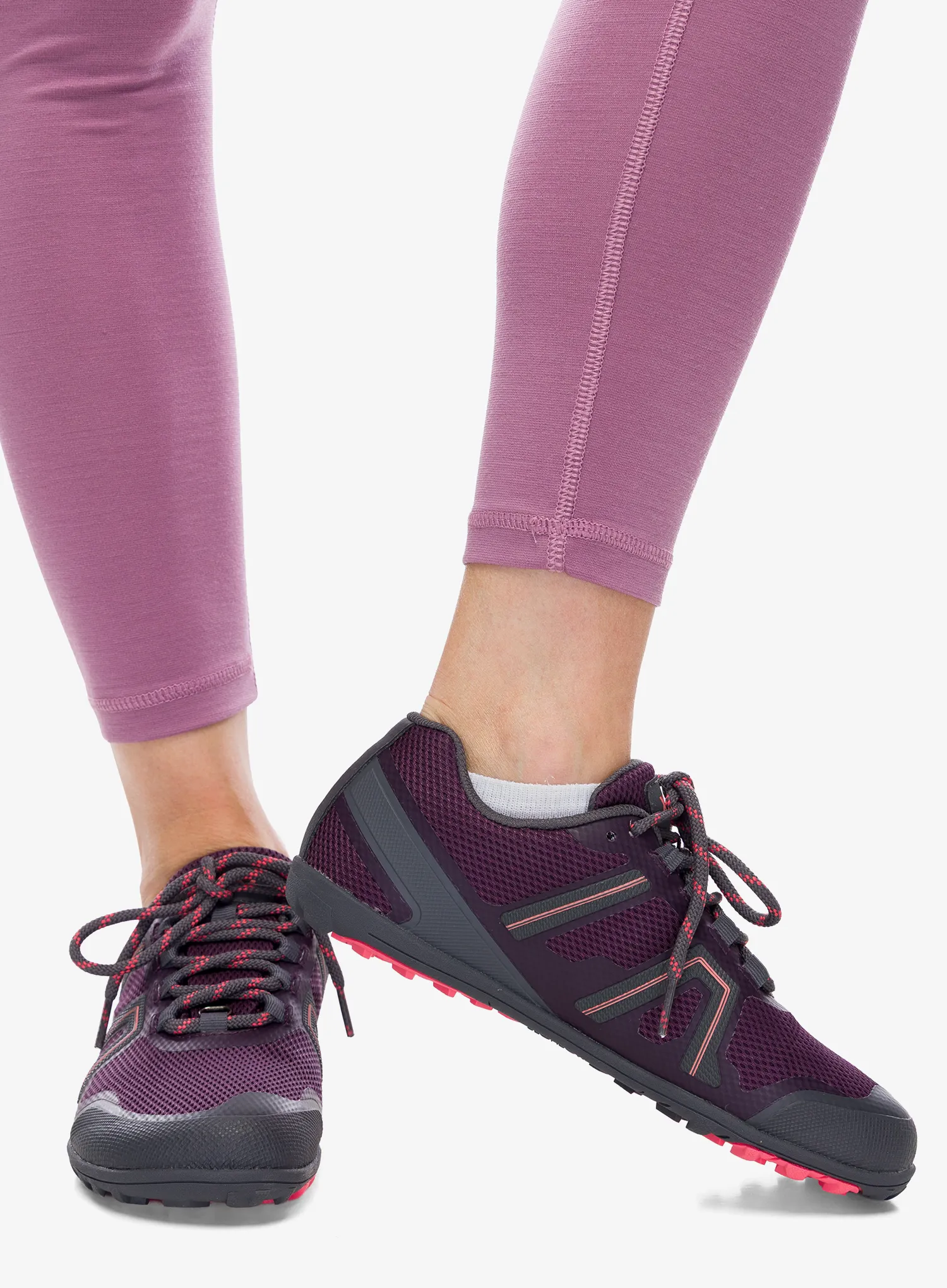 Ženski tekaški čevlji Xero Shoes Mesa Trail WP - plum perfect/sunset coral