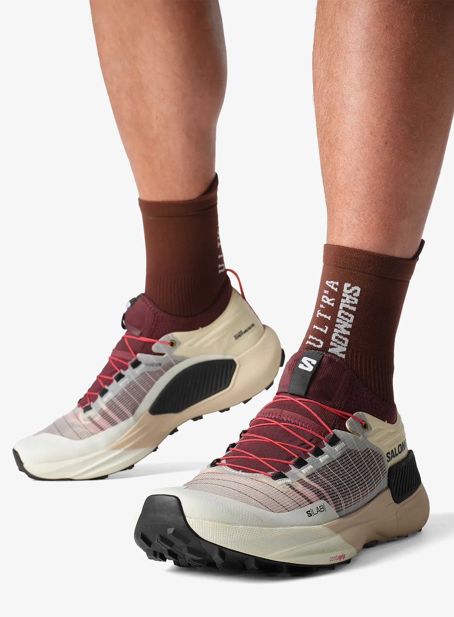Trail tekaški čevlji Salomon S/Lab Genesis - vanilla/chocolate/black