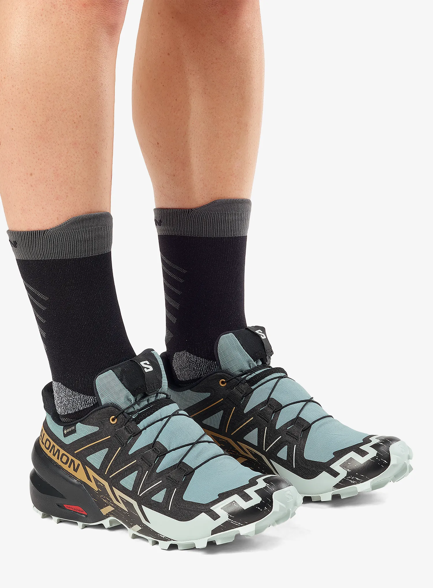 Trail tekaški čevlji Salomon Speedcross 6 GTX - trooper/black/wood