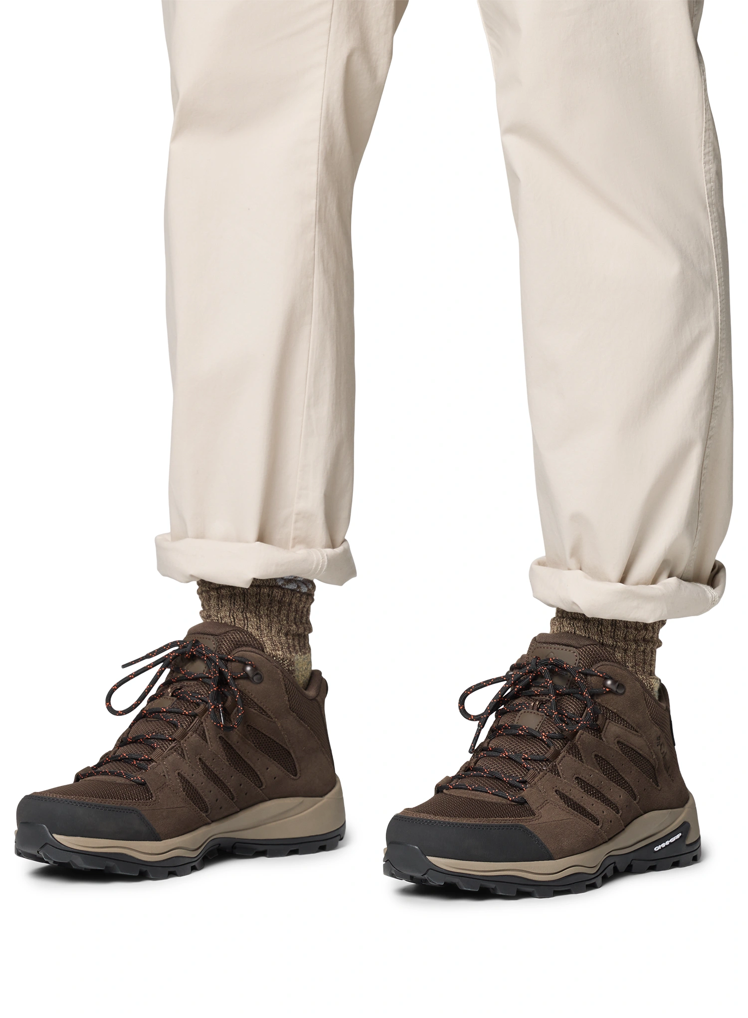 Pohodniški čevlji Columbia Redmond IV Mid Waterproof - cordovan/tangy orange