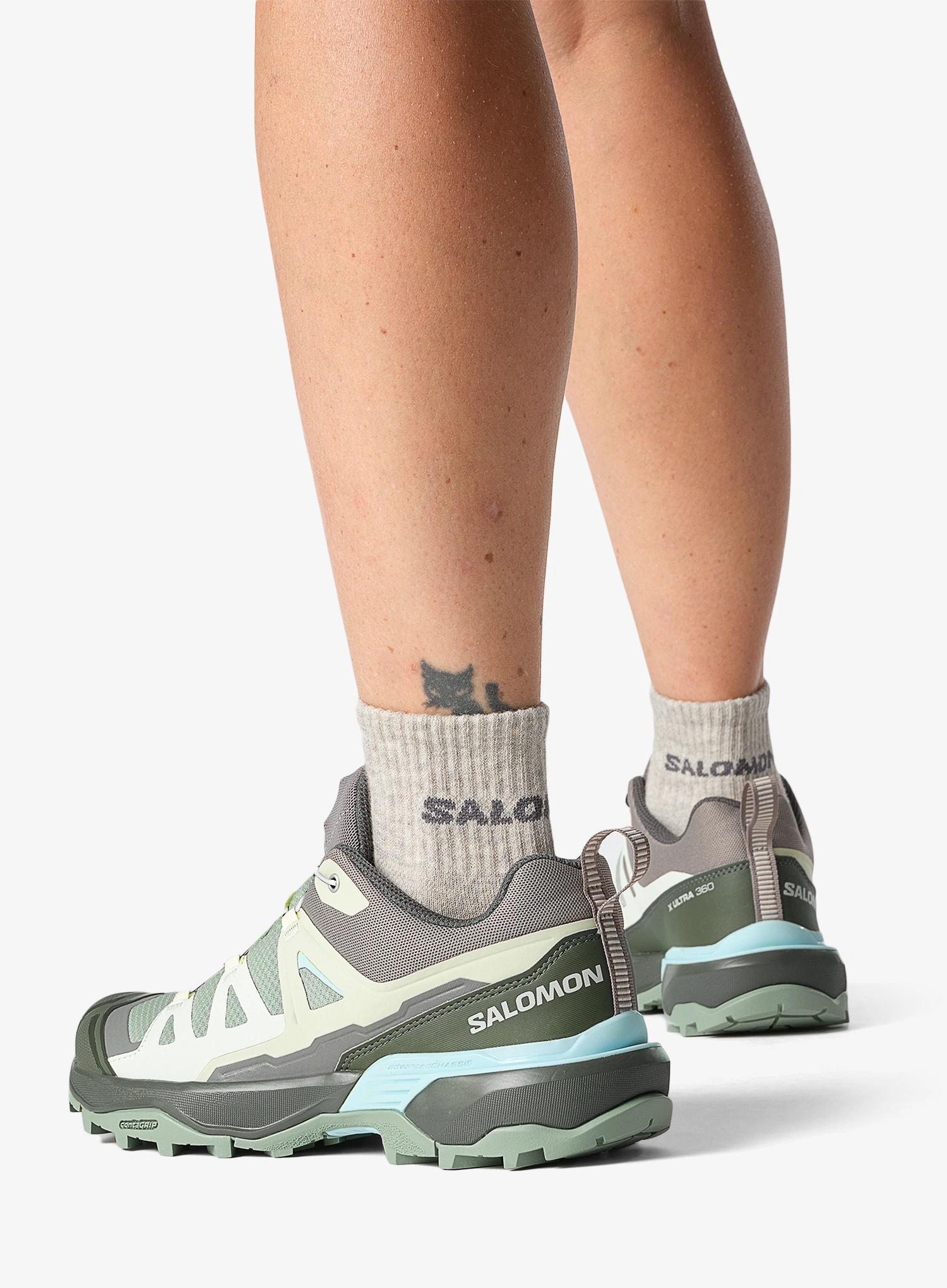 Ženski pohodniški čevlji Salomon X Ultra 360 - green/urban/aqua