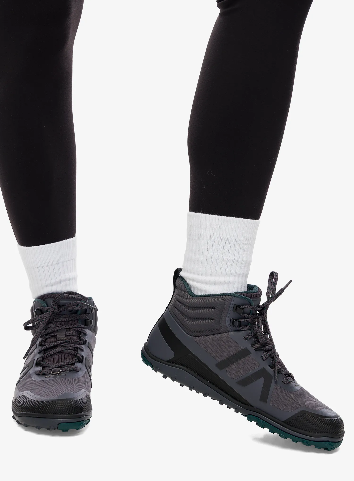 Ženski pohodniški čevlji Xero Shoes Scrambler Mid II WP - asphalt/sea moss