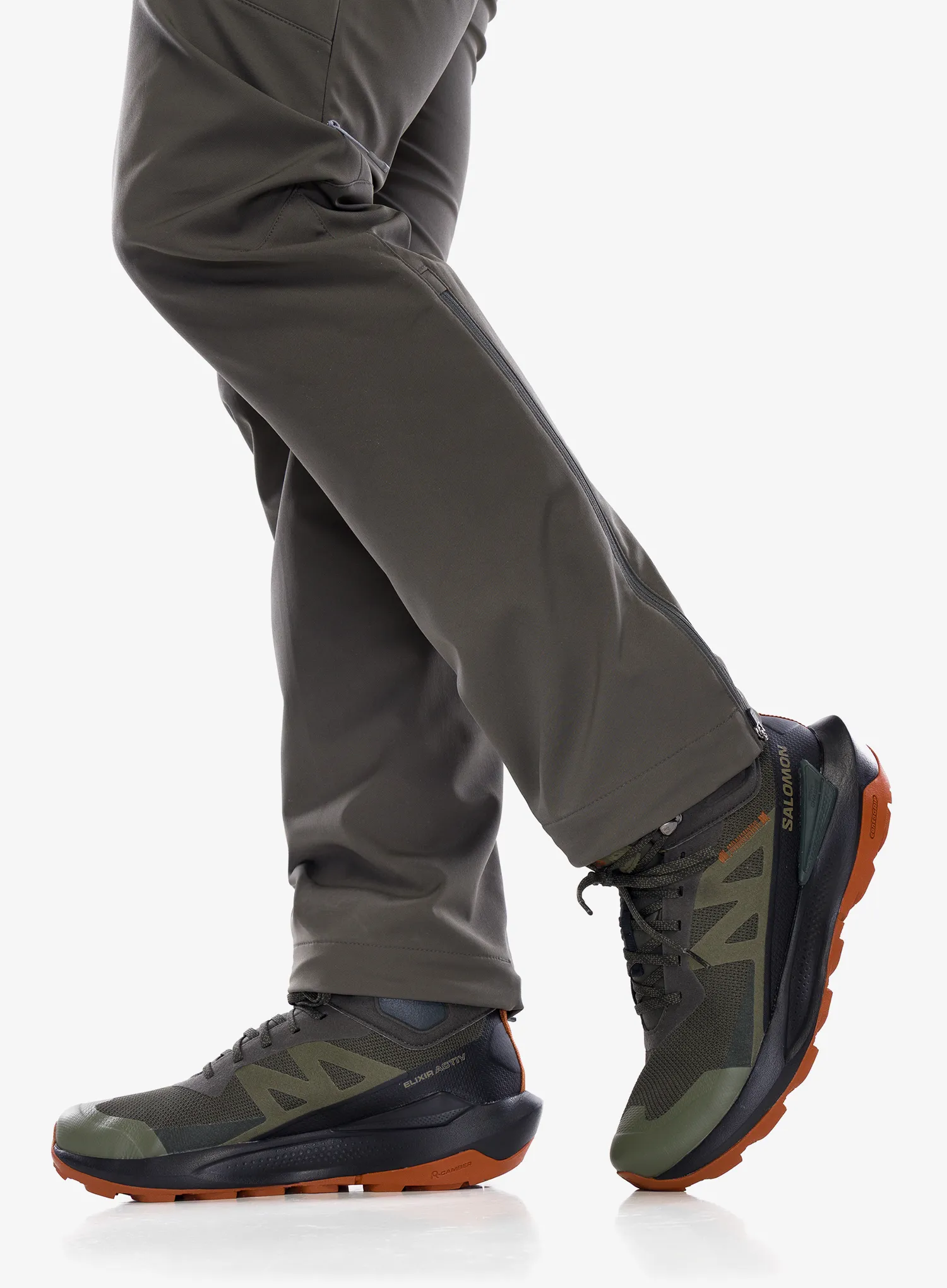 Pohodniški čevlji Salomon Elixir Activ Mid GTX - peat/black/caramel
