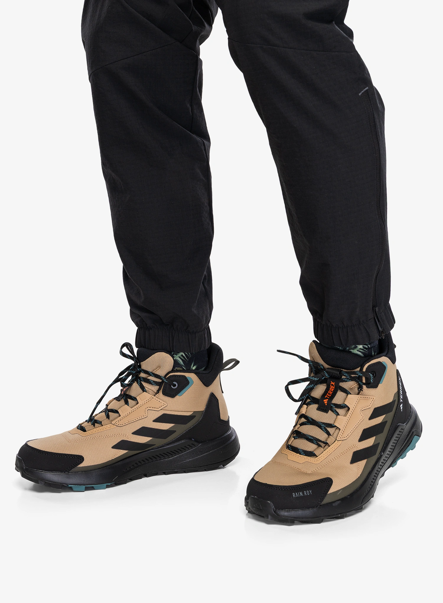Visoki pohodniški čevlji adidas TERREX Anylander Mid RAIN.RDY - cardboard/core blk/shad olive