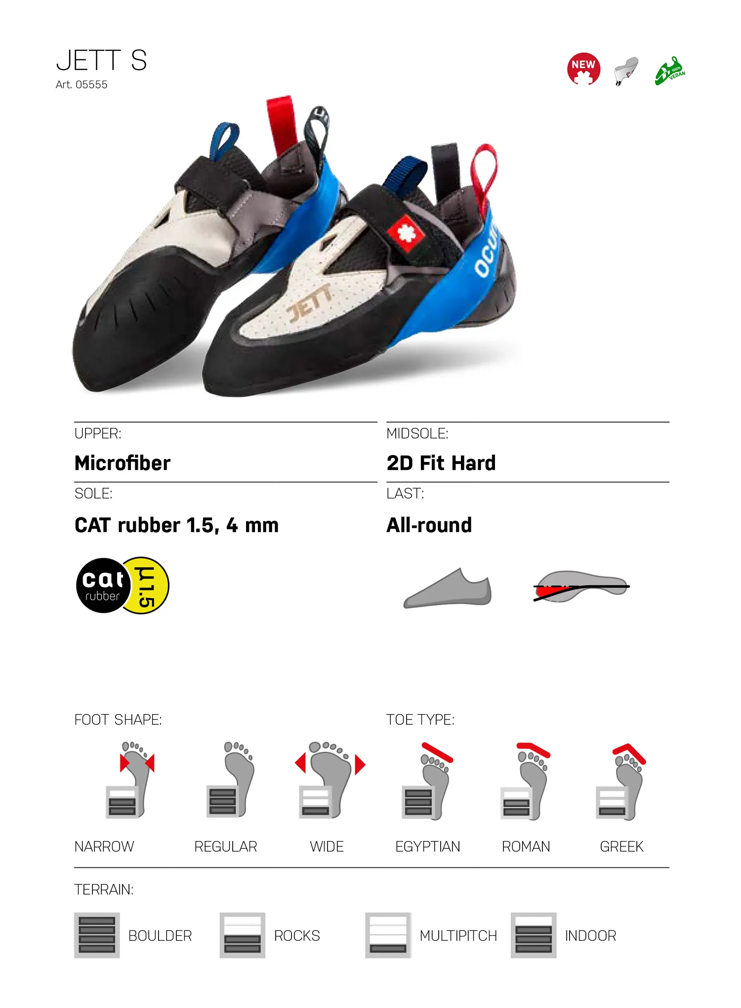 Plezalni čevlji Ocun Jett S - grey/blue