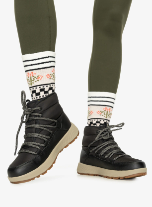 Ženski zimski čevlji Columbia Slopeside Village Omni-Heat Mid - black/silver sage