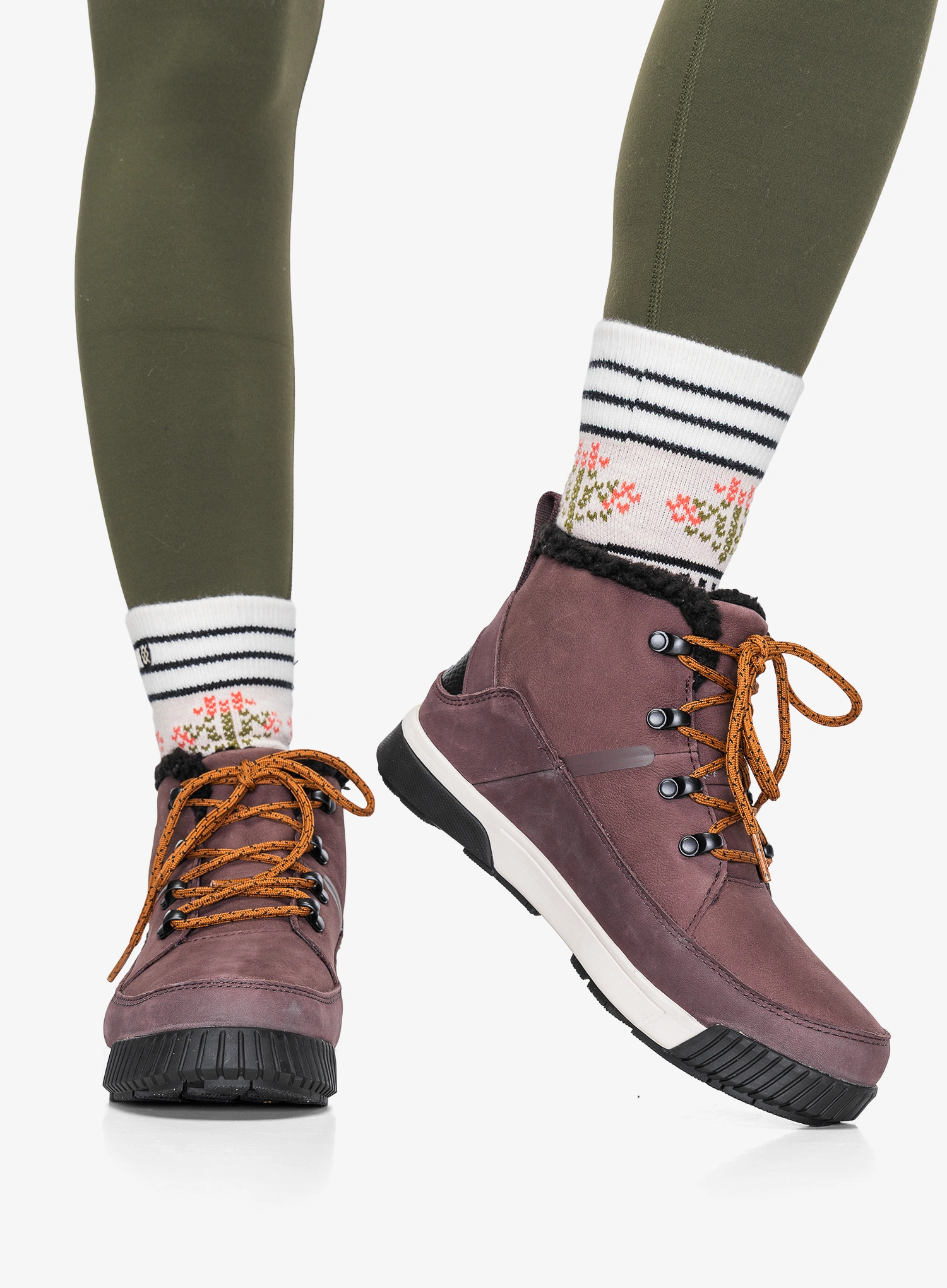 Ženski zimski čevlji The North Face Sierra Mid Lace WP - tawny quartz/burnt umber