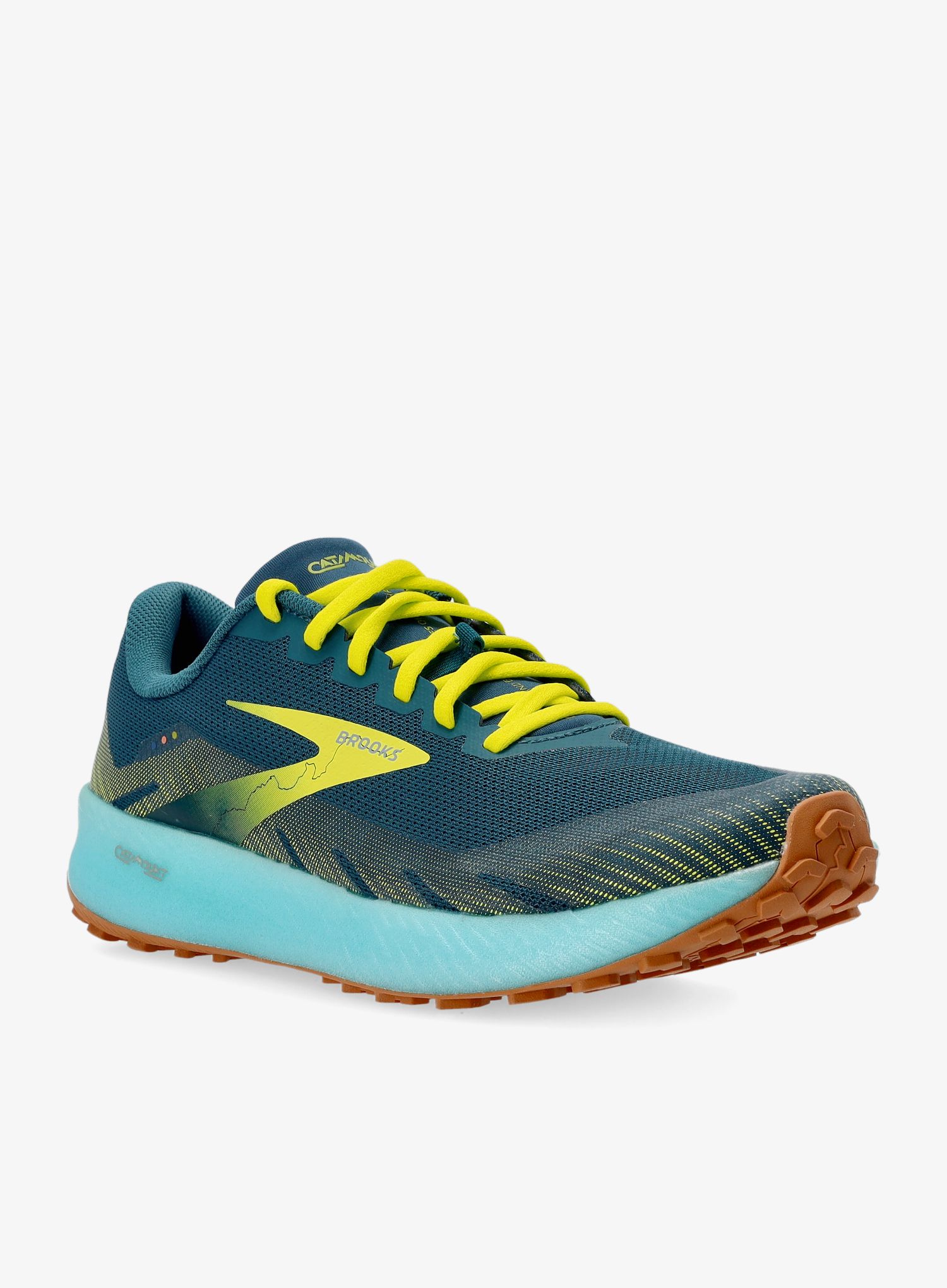 Moški tekaški čevlji Brooks Catamount - blue/lime/biscuit
