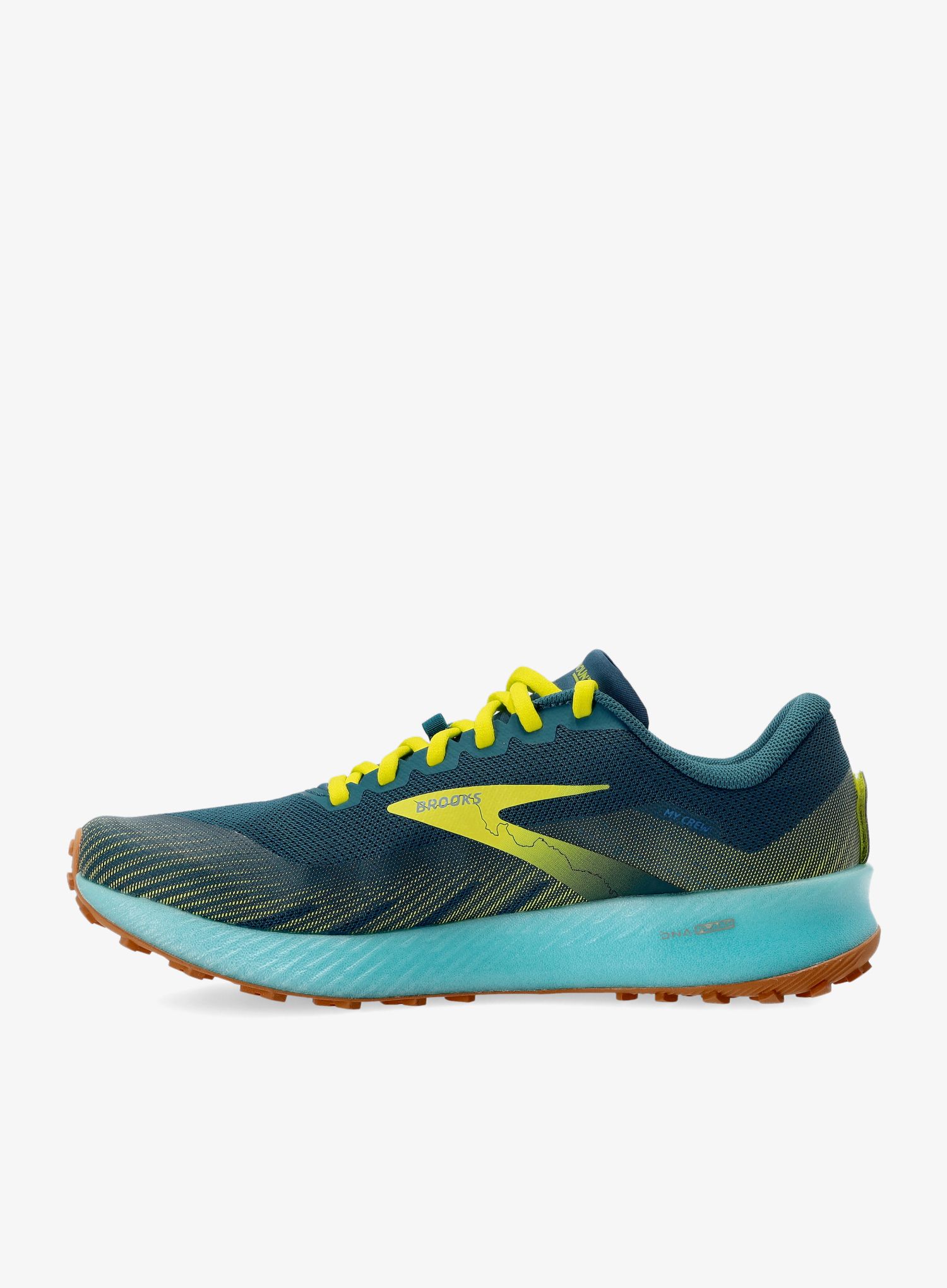 Moški tekaški čevlji Brooks Catamount - blue/lime/biscuit