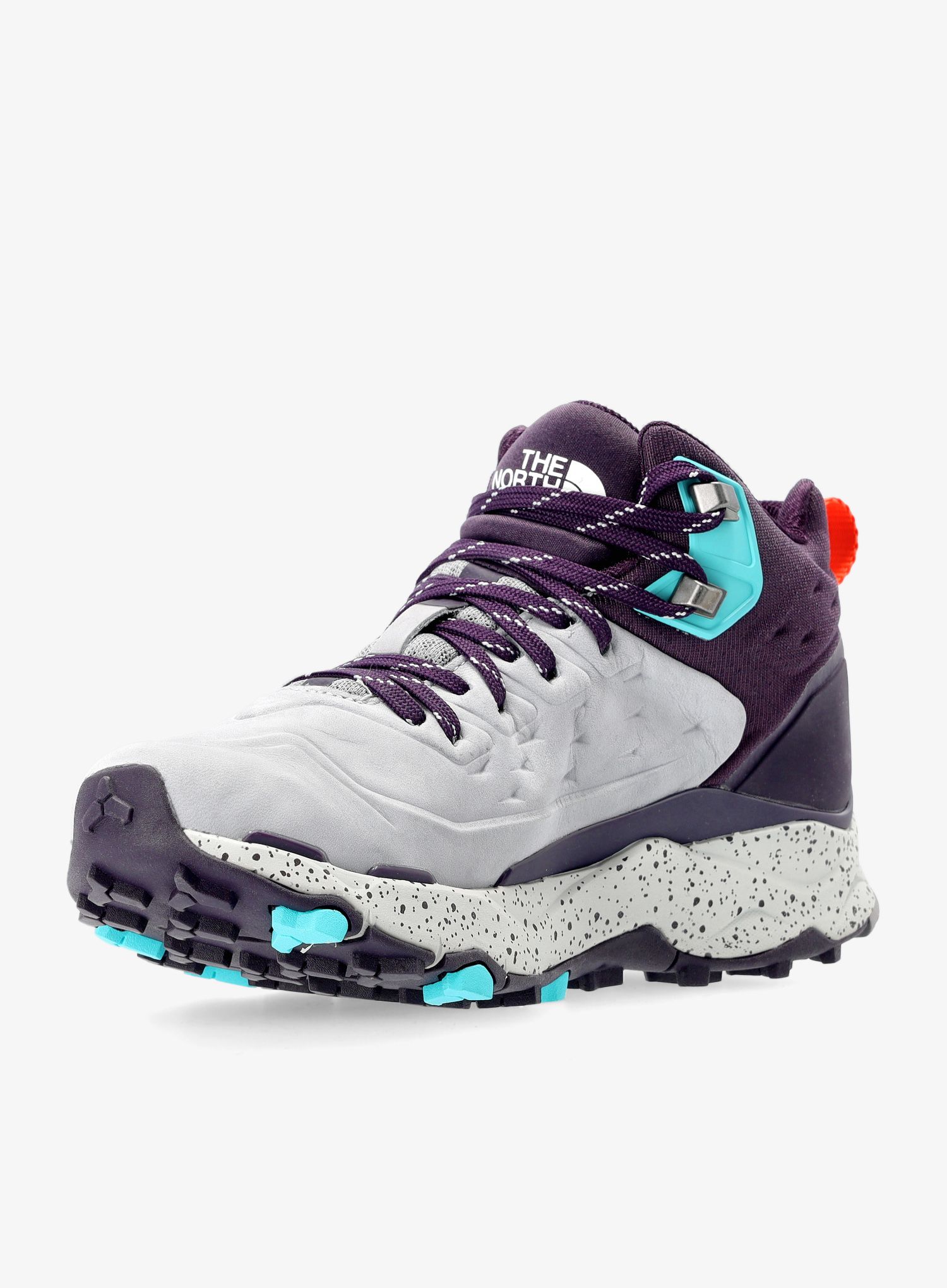 Ženski čevlji The North Face Vectiv Exploris MID Futurelight LTHR - meld grey/dark eggplant purple