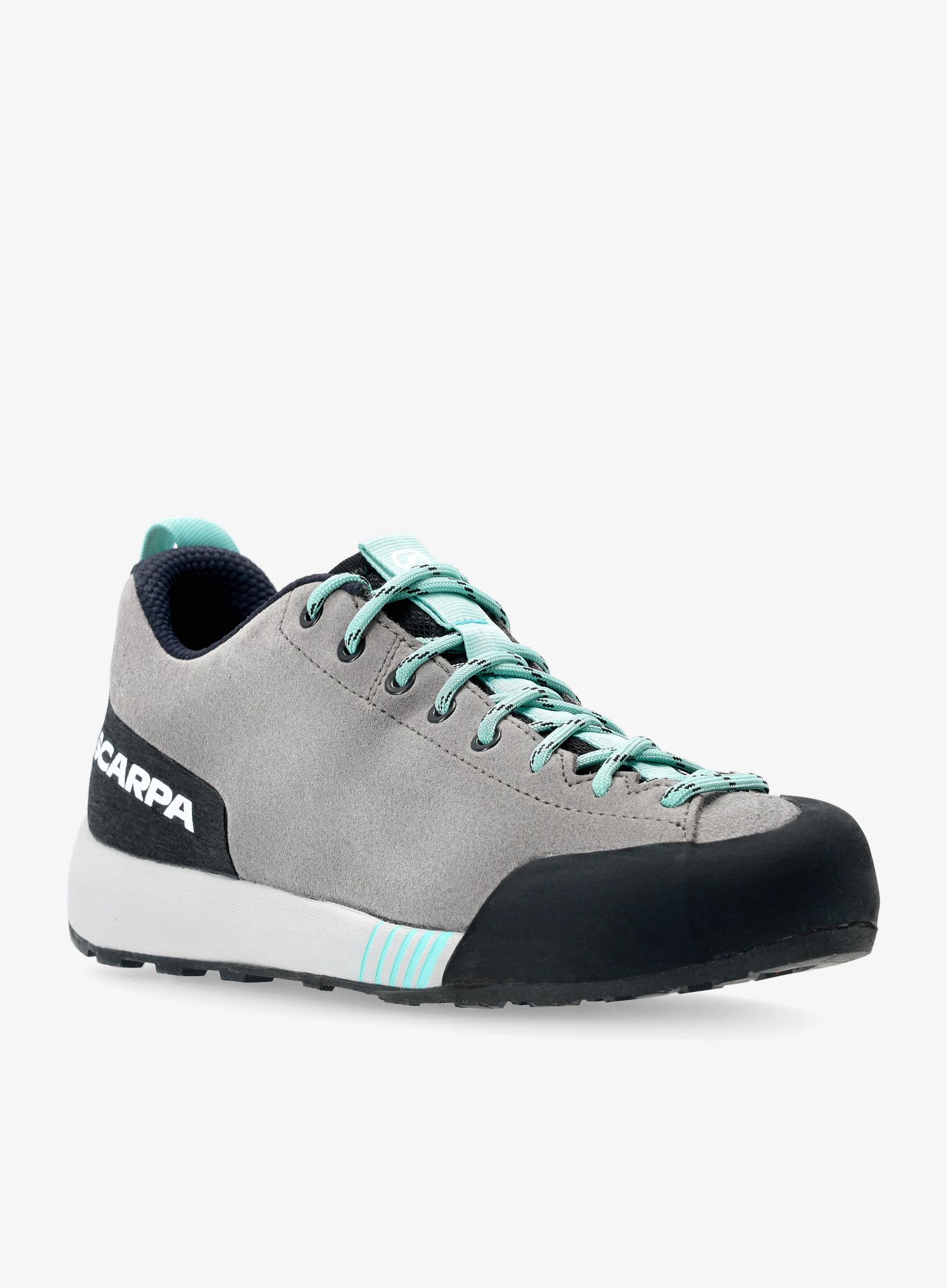Ženski pristopni čevlji Scarpa Gecko - midgray/aqua