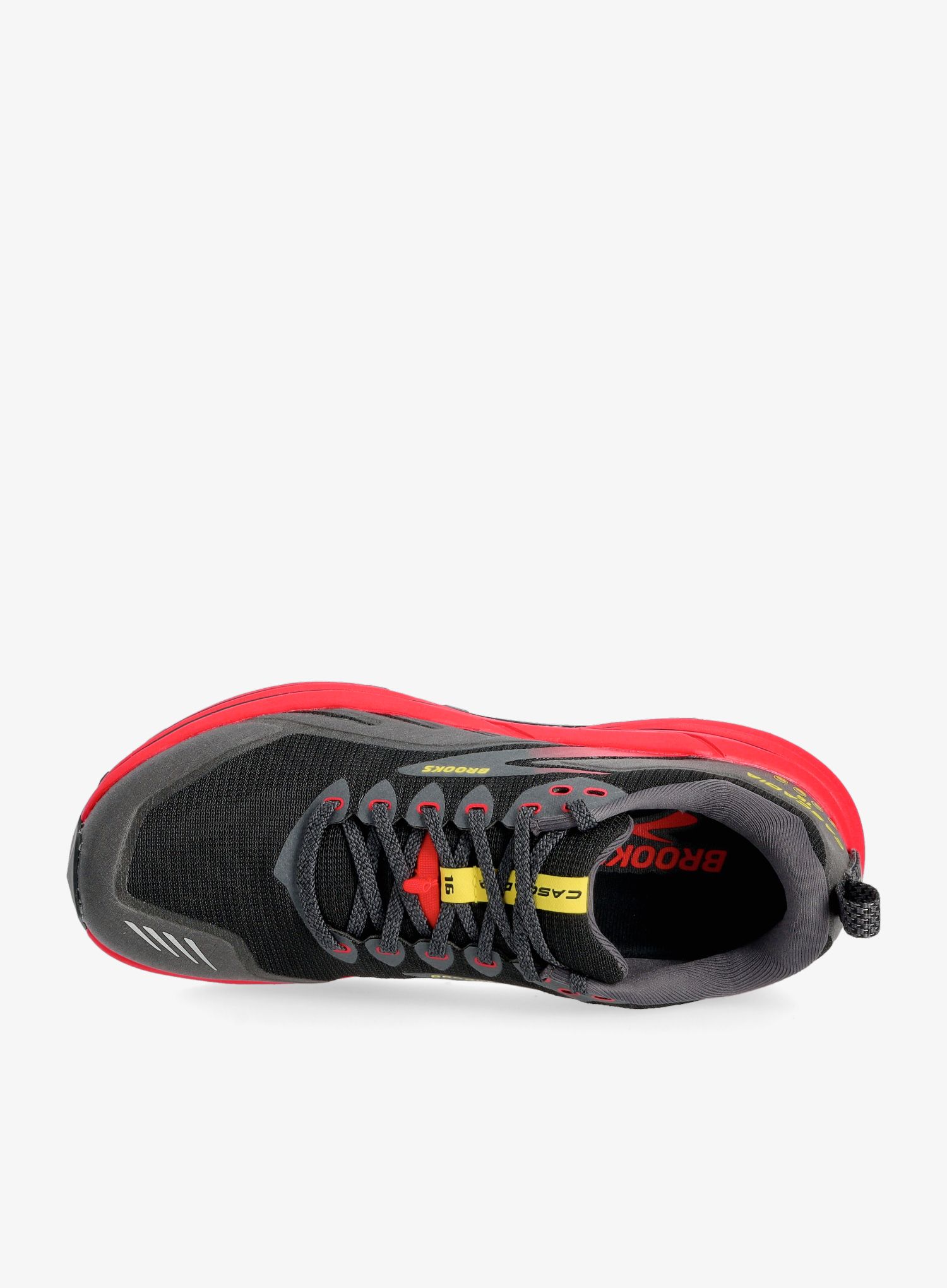 Moški tekaški čevlji Brooks Cascadia 16 - black/fiery red/blazing yellow