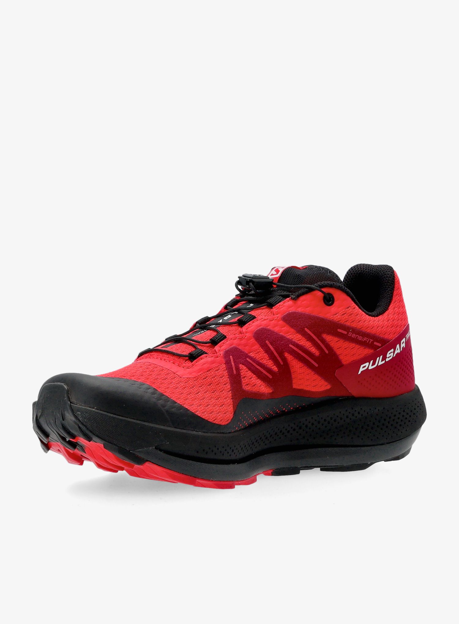 Moški tekaški čevlji Salomon Pulsar Trail - poppy red/biking red/black
