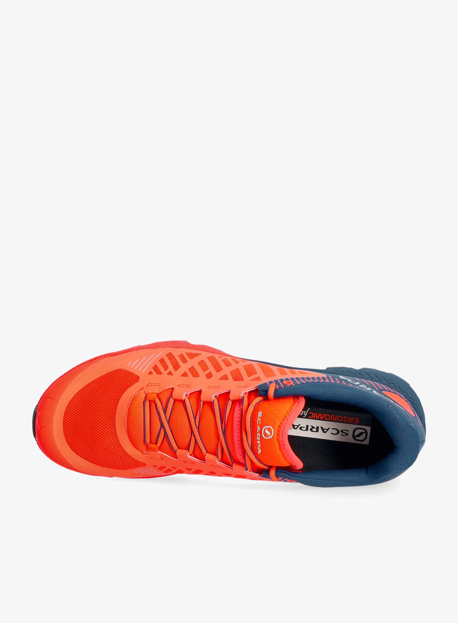 Moški tekaški čevlji Scarpa Spin Ultra - orange fluo/galaxy blue