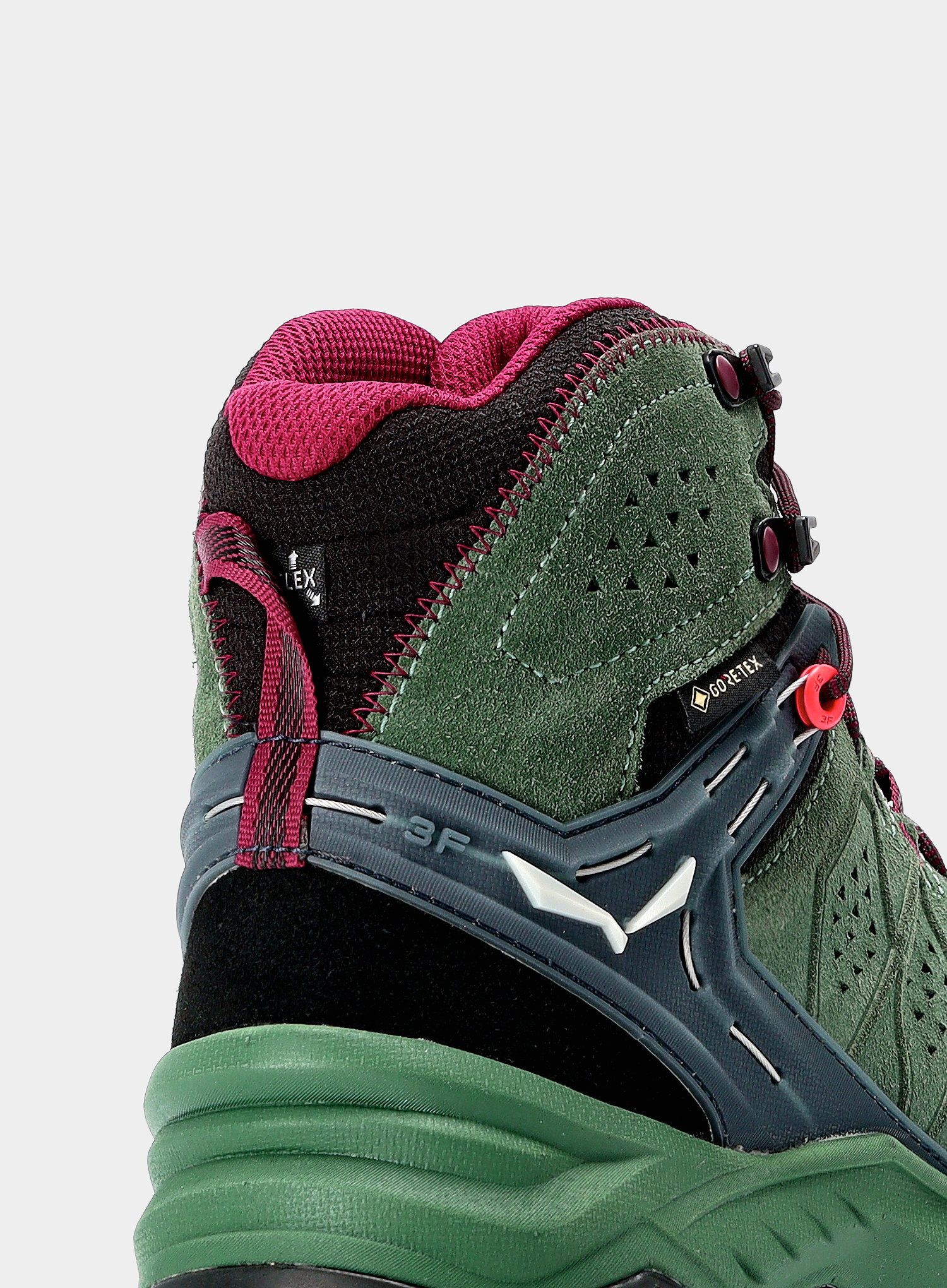 Ženski treking čevlji Salewa Alp Trainer 2 Mid GTX - duck green/rhododendon