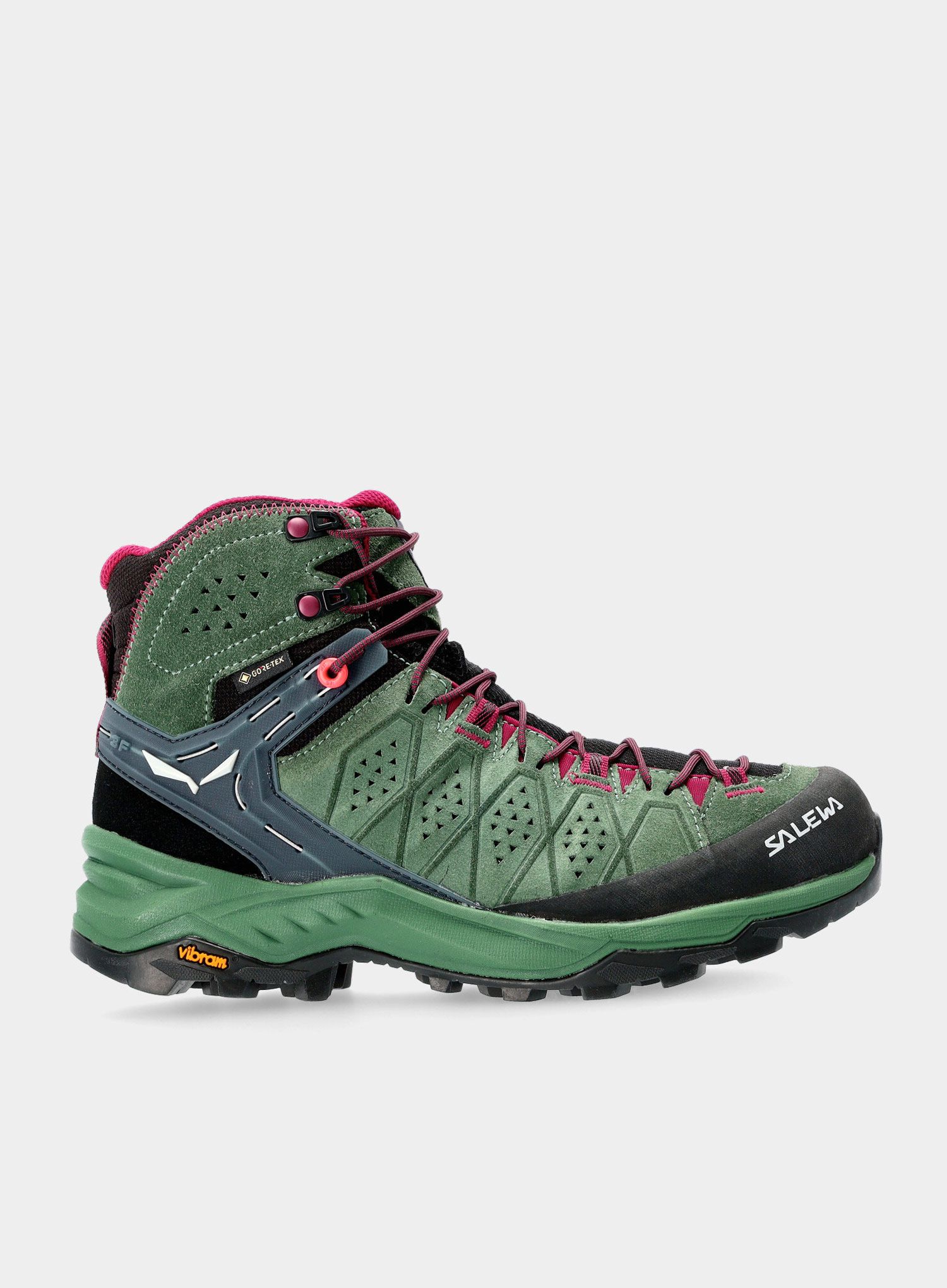 Ženski treking čevlji Salewa Alp Trainer 2 Mid GTX - duck green/rhododendon