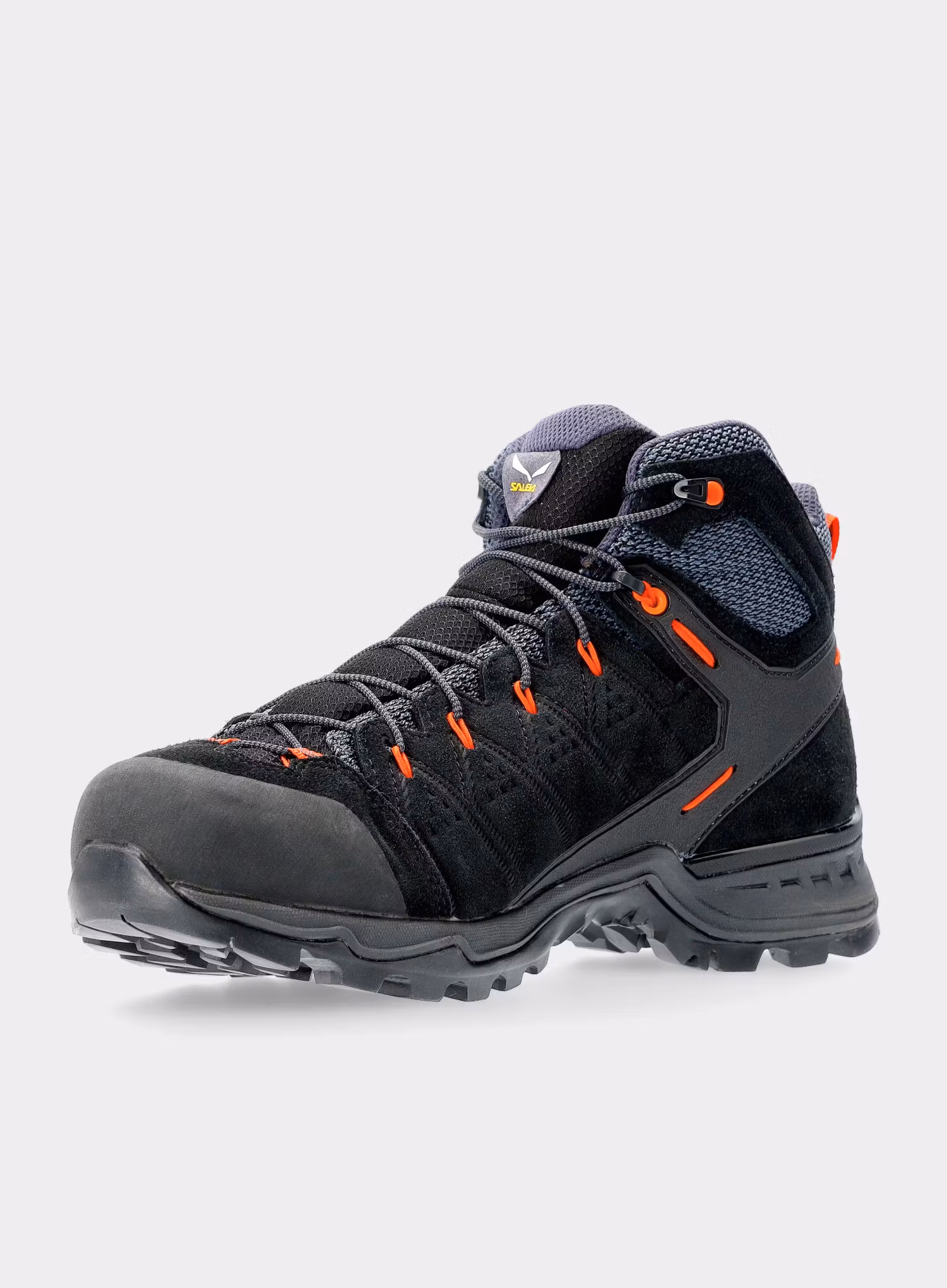 Treking čevlji Salewa Alp Mate Mid WP - black out/fluo orange