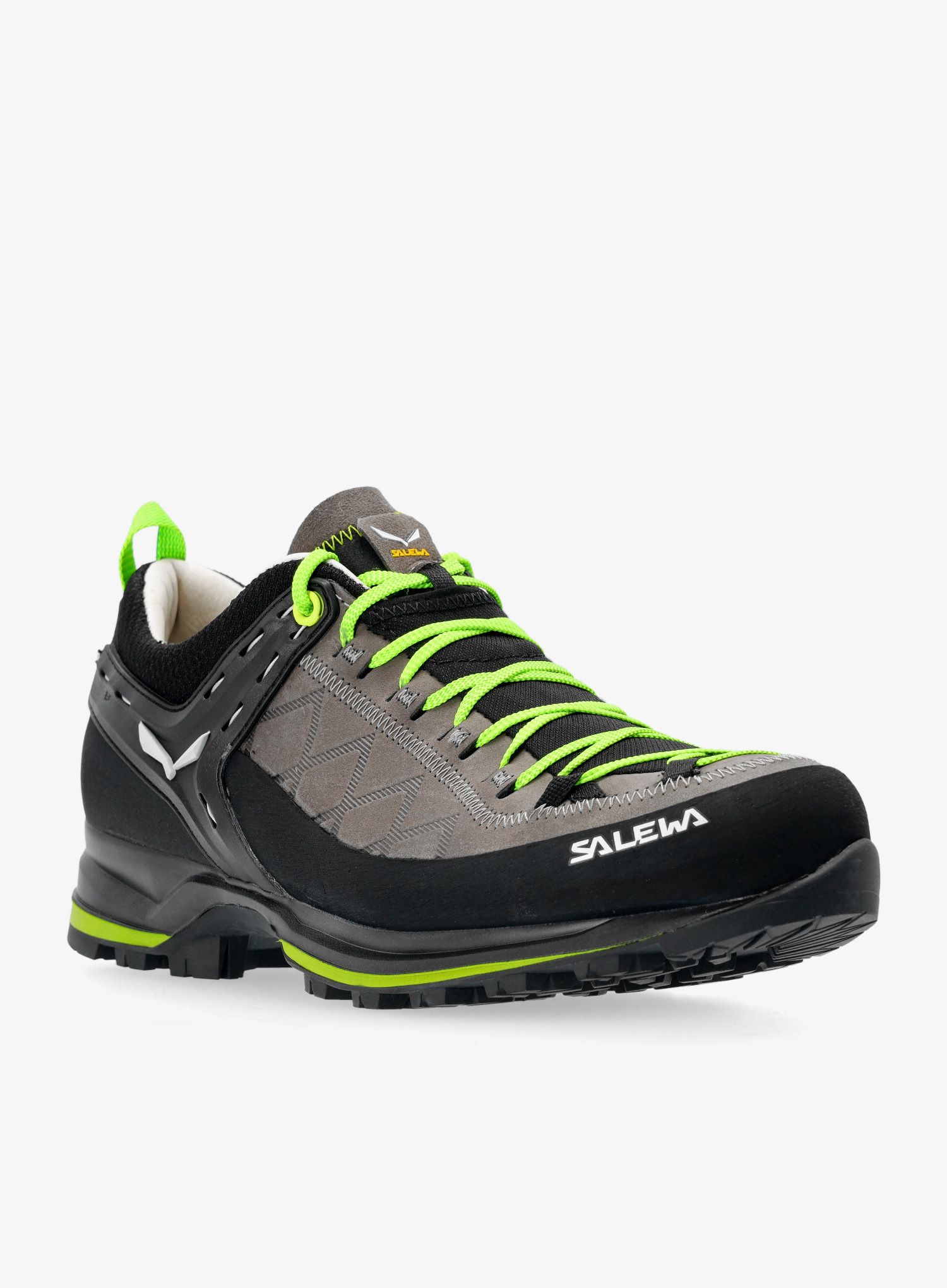 Treking čevlji Salewa Mountain Trainer 2 Leather - smoked/fluo green