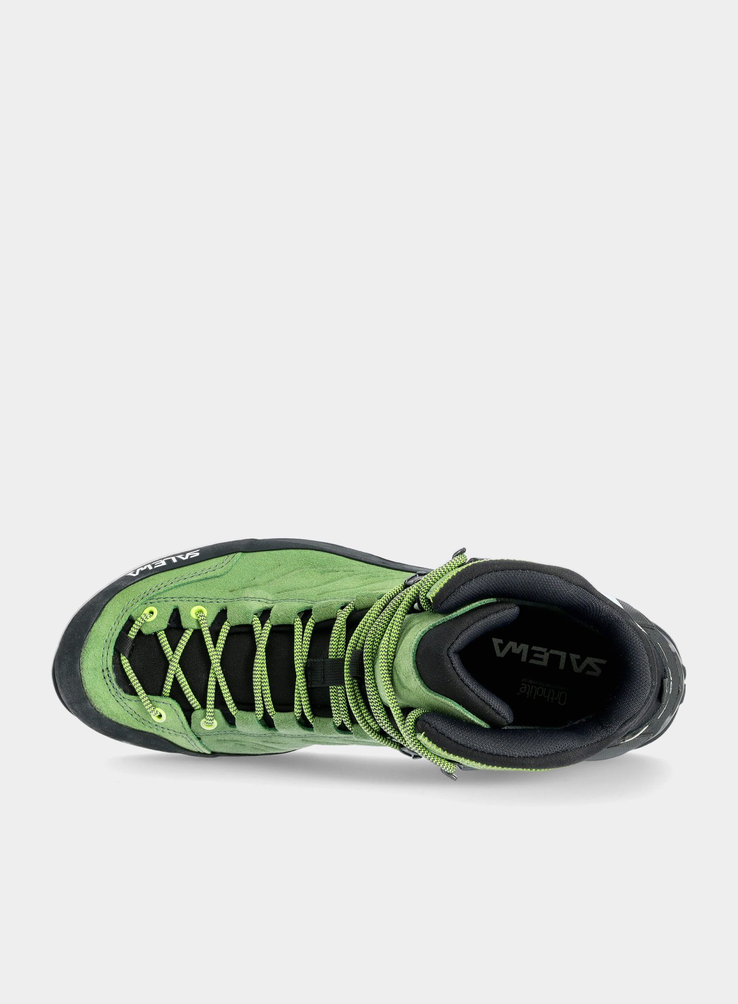 Treking čevlji Salewa Mountain Trainer Mid GTX - myrtle/fluo green