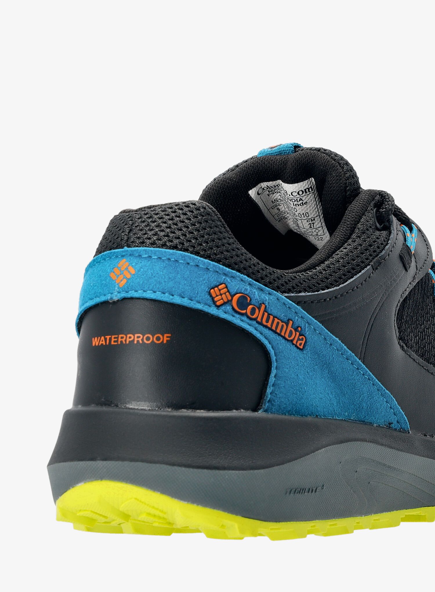 Moški pohodniški čevlji Columbia Trailstorm WP - black/solar
