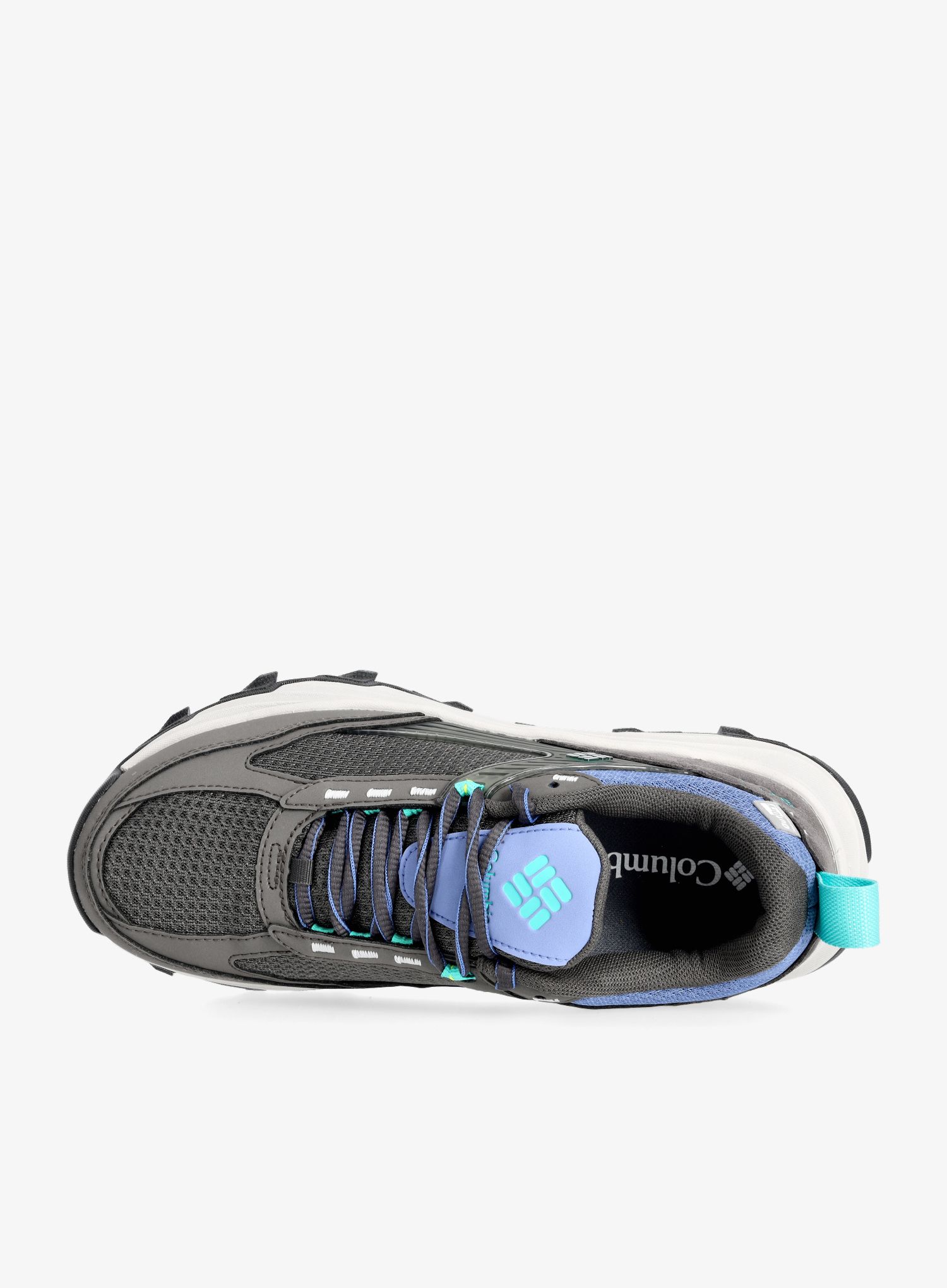 Ženski pohodniški čevlji Columbia Hatana Max Outdry - dark grey/electric turquoise