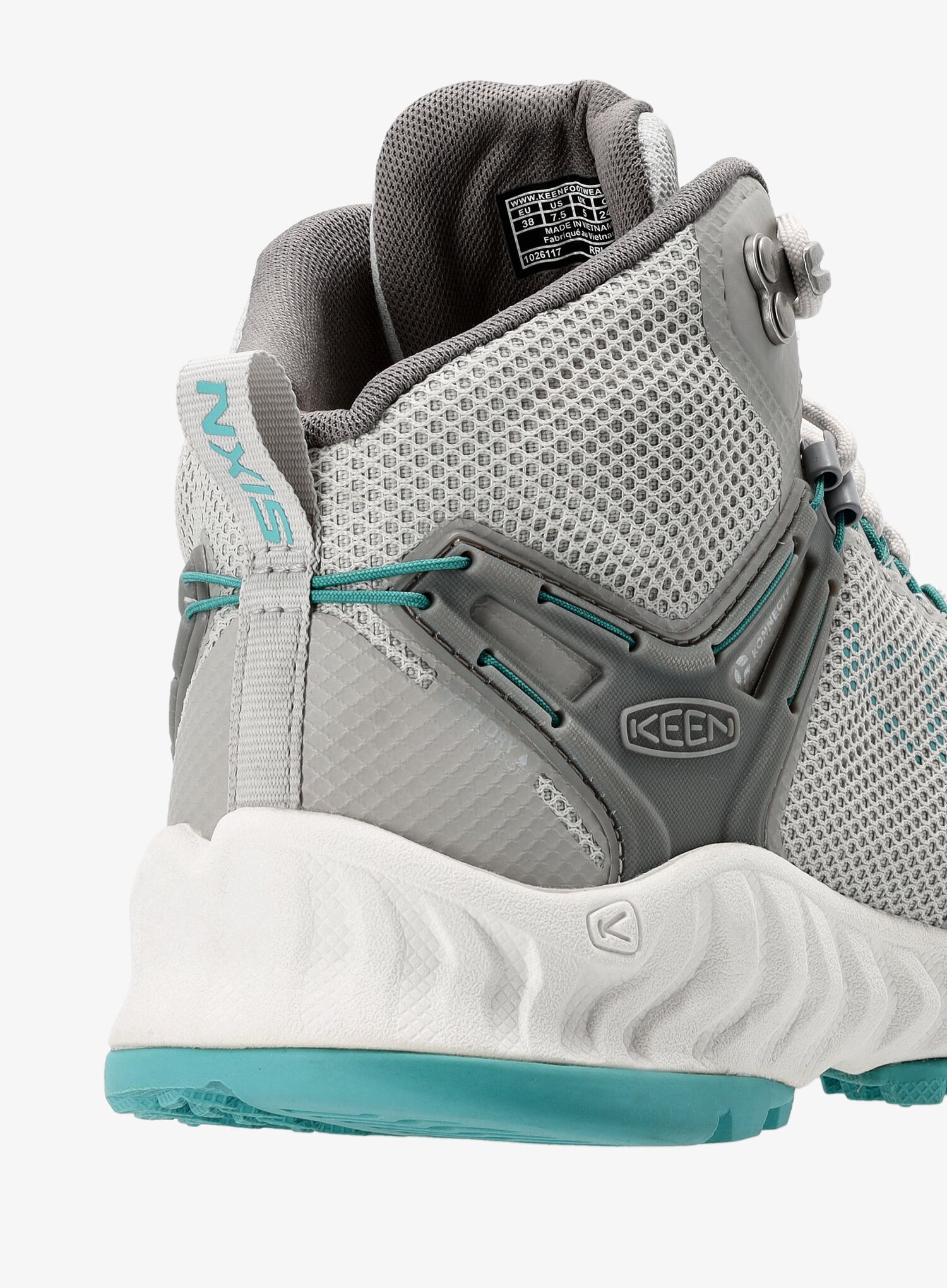 Ženski pohodniški čevlji Keen Nxis Evo Mid WP - vapor/porcelain