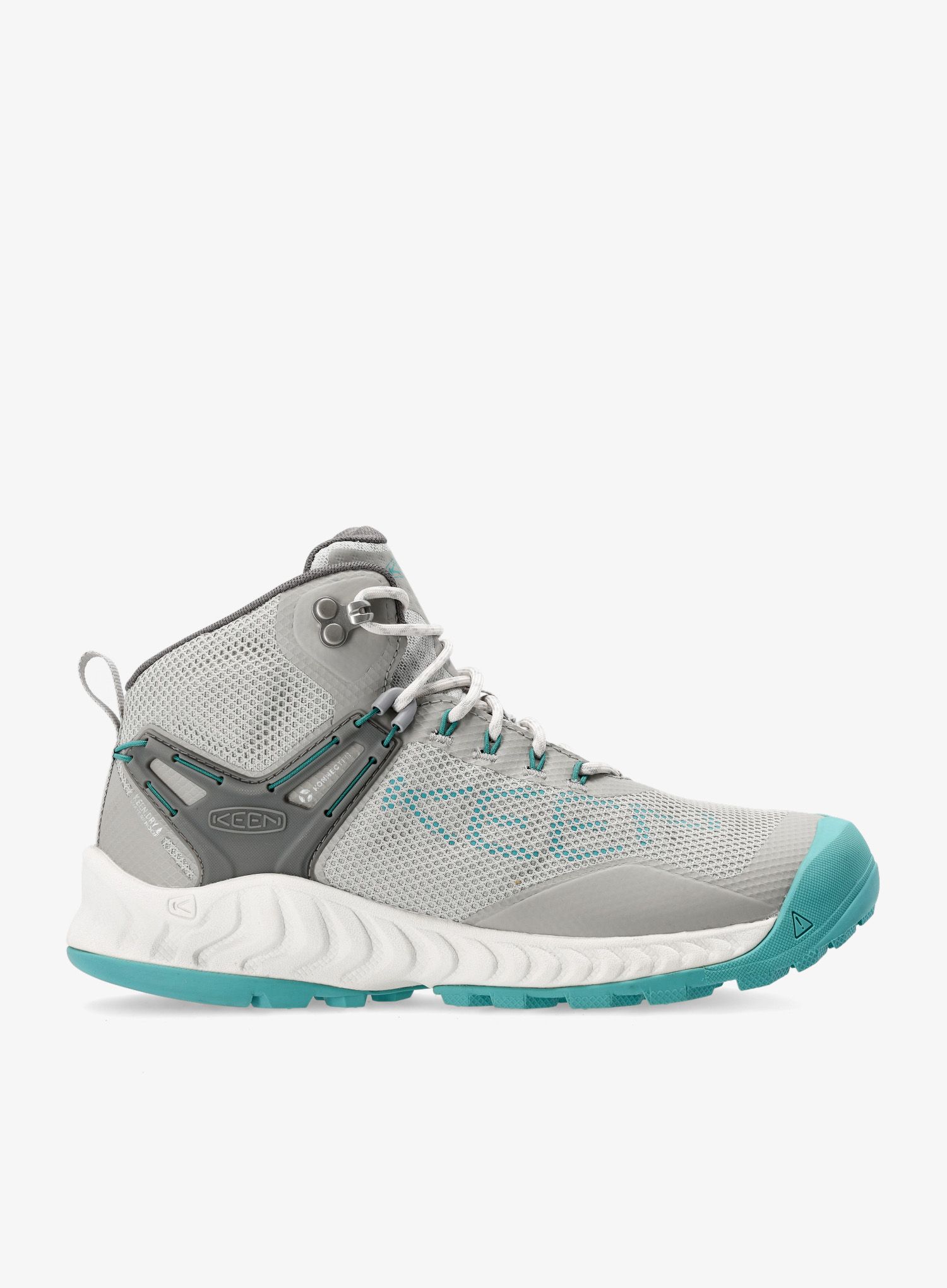 Ženski pohodniški čevlji Keen Nxis Evo Mid WP - vapor/porcelain