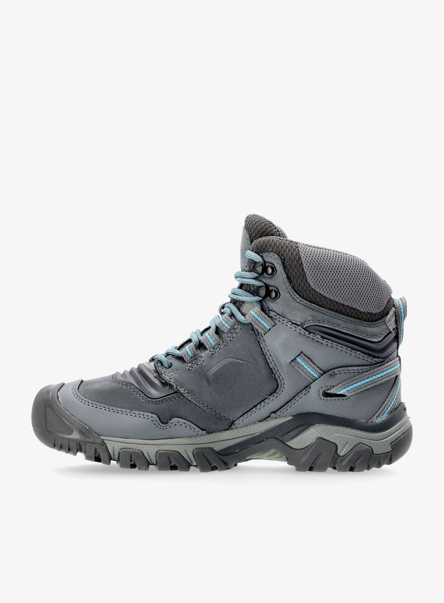 Ženski pohodniški čevlji Keen Ridge Flex Mid WP - steel grey/porcelain