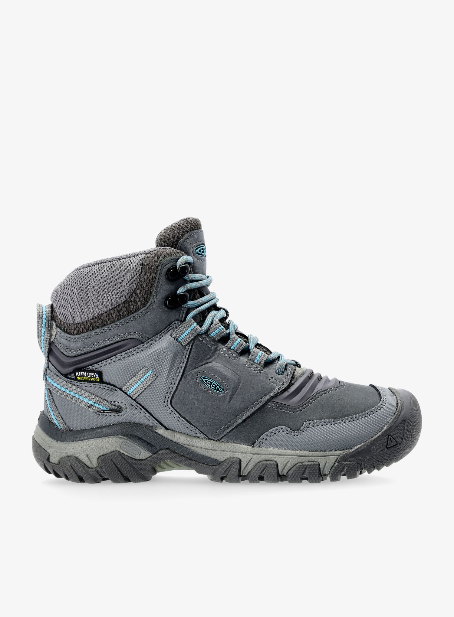 Ženski pohodniški čevlji Keen Ridge Flex Mid WP - steel grey/porcelain