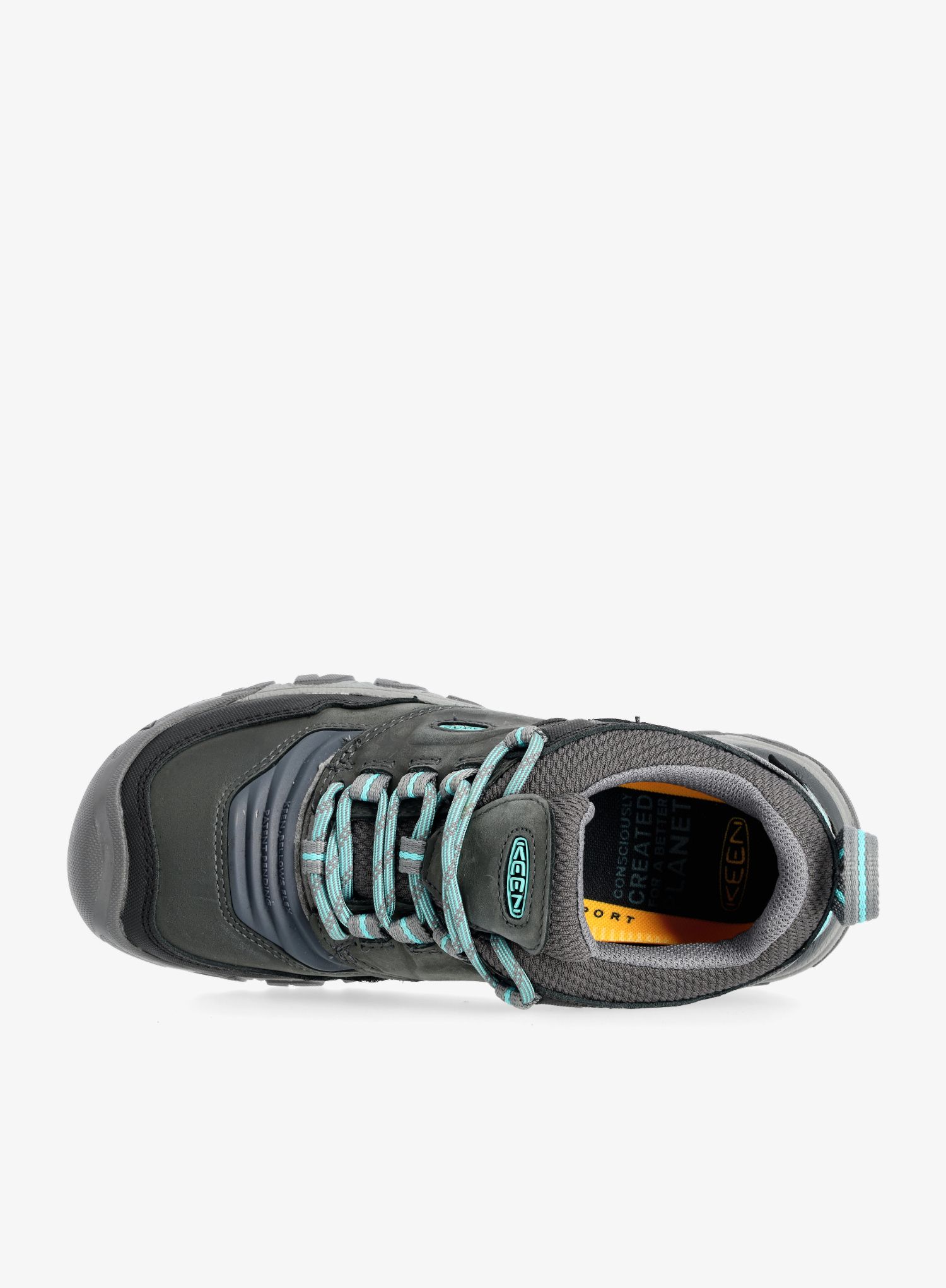 Ženski pohodniški čevlji Keen Ridge Flex WP - raven/porcelain